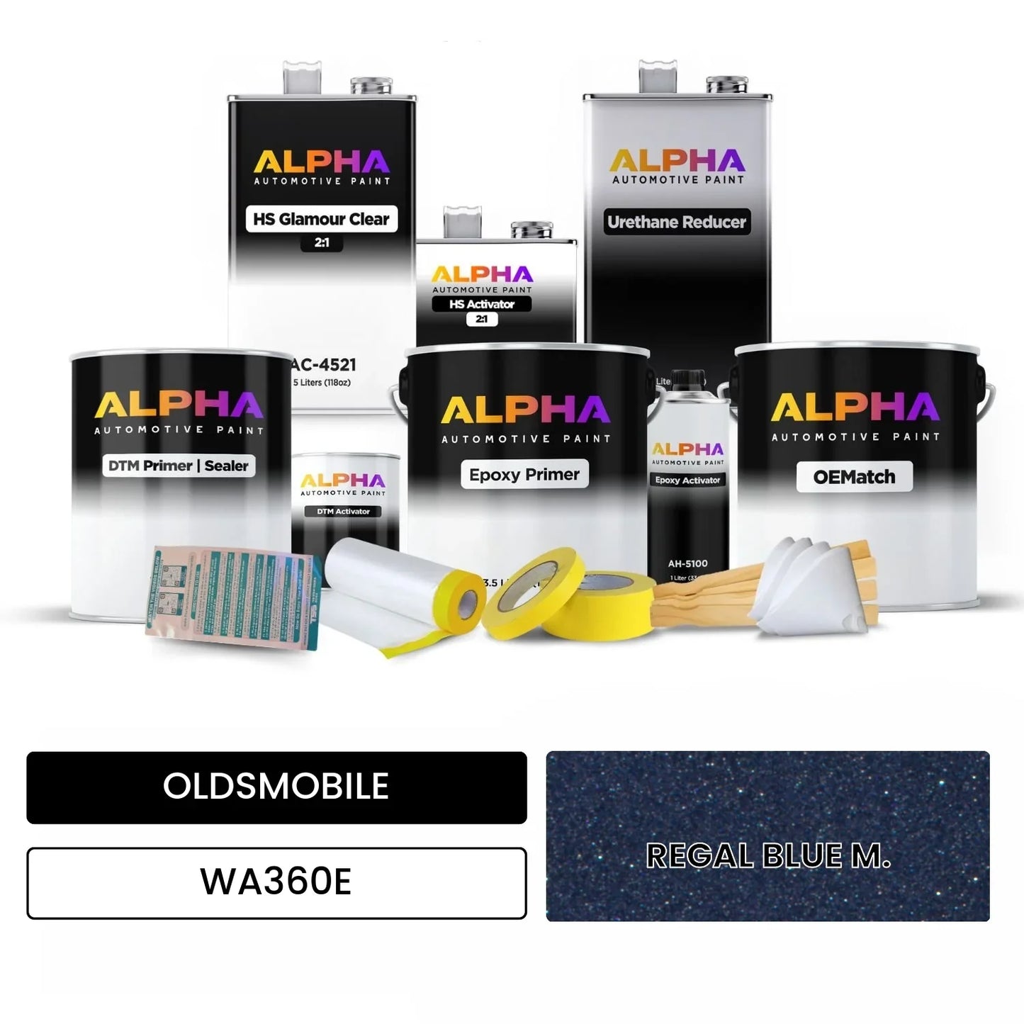 OLDSMOBILE REGAL BLUE M. WA360E OEMatch Vehicle Paint Kit