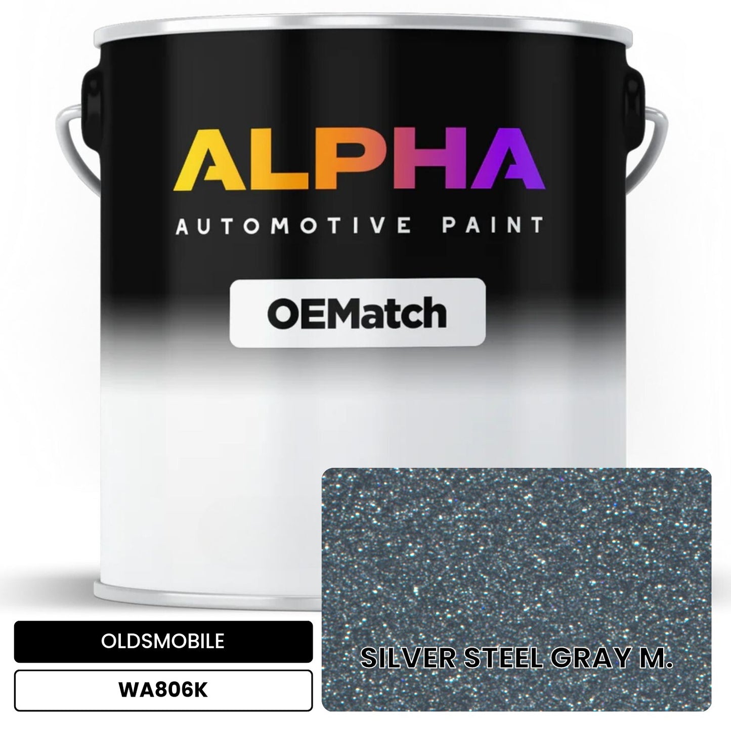 OLDSMOBILE SILVER STEEL GRAY M. WA806K OEMatch Basecoat