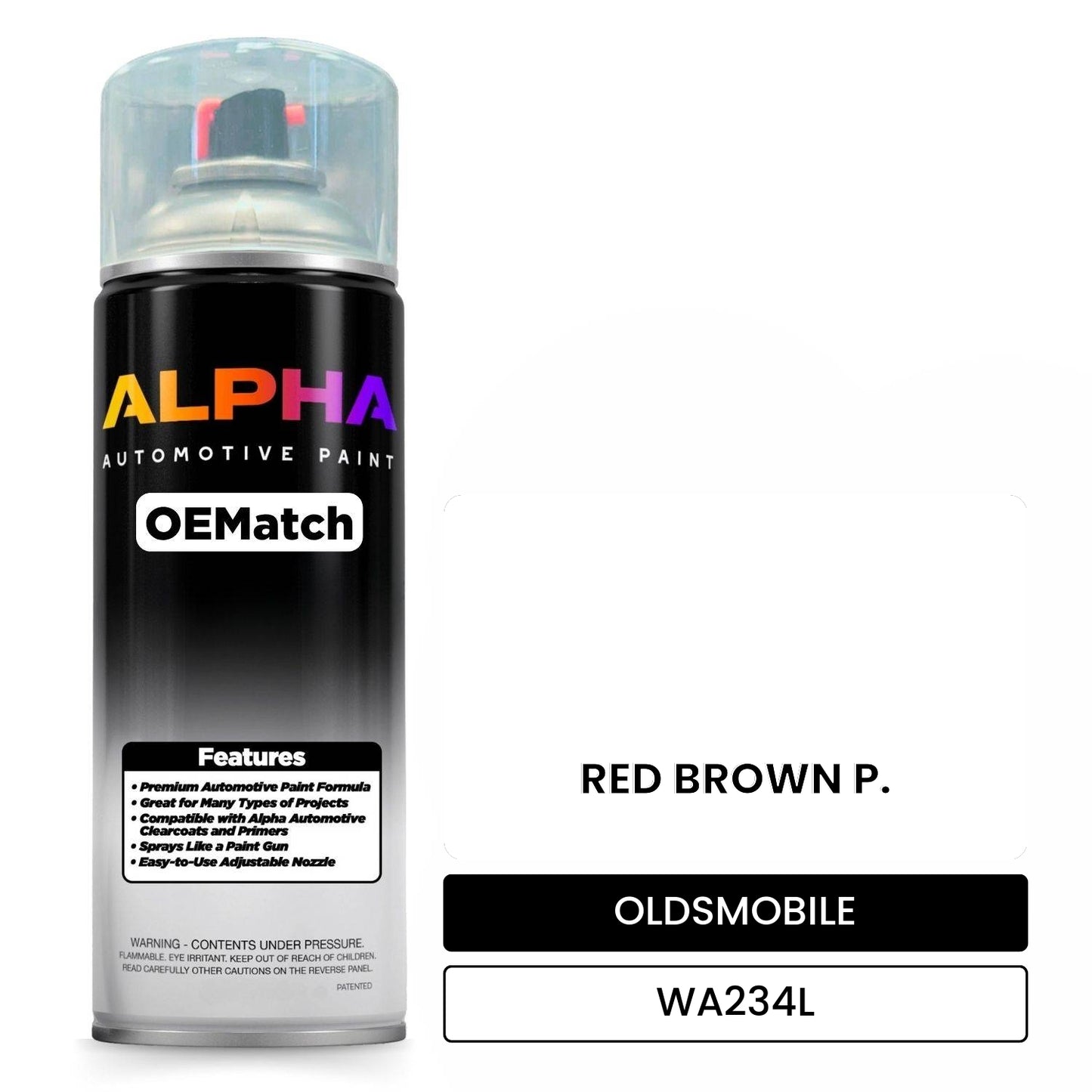 OLDSMOBILE RED BROWN P. WA234L OEMatch Spraycan