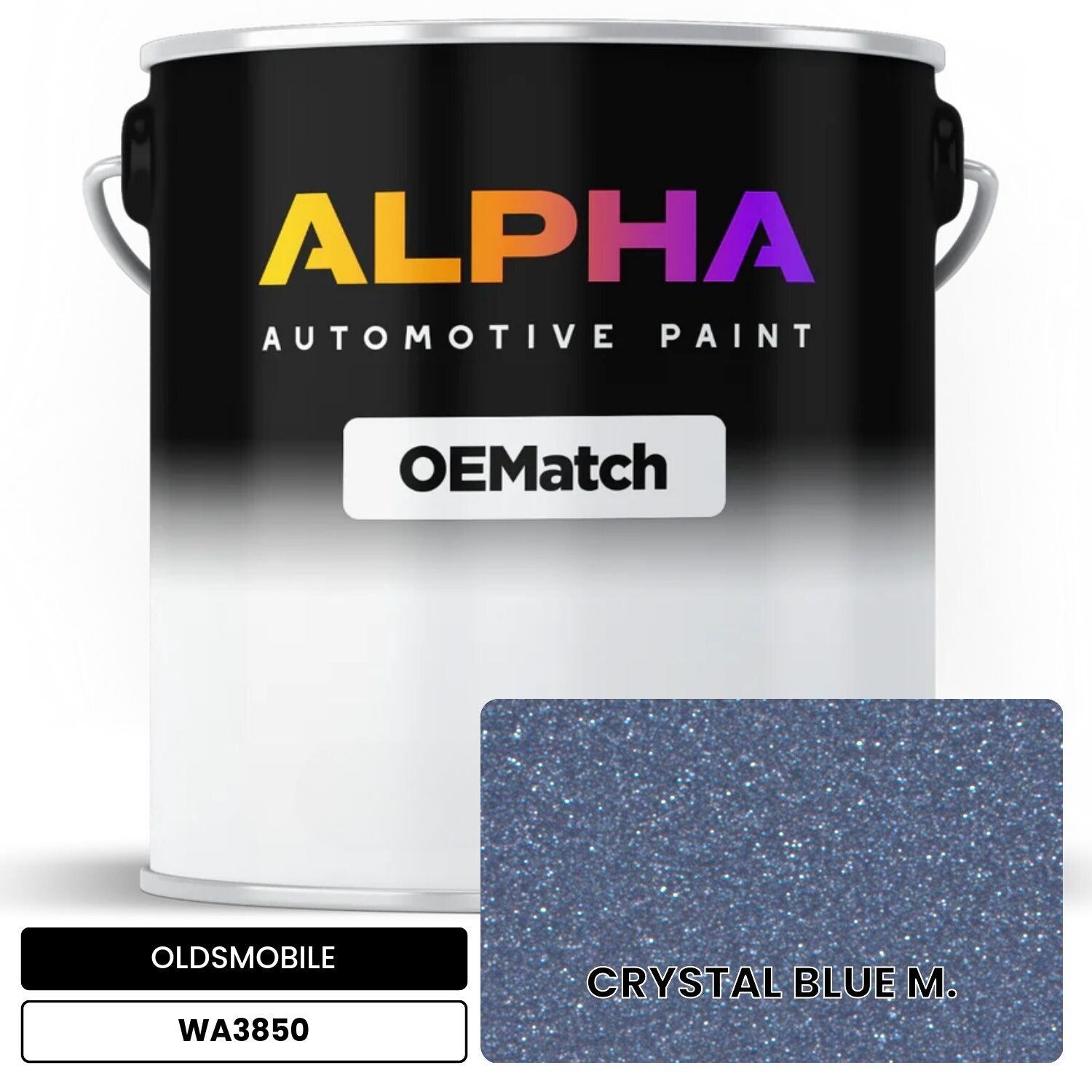OLDSMOBILE CRYSTAL BLUE M. WA3850 OEMatch Basecoat