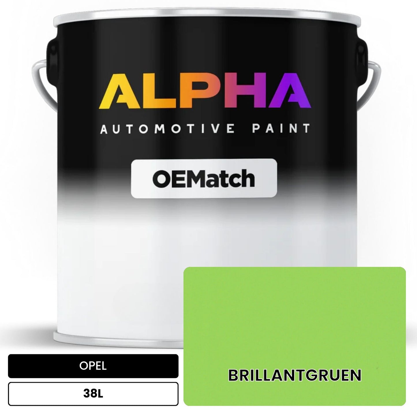 OPEL BRILLANTGRUEN 38L OEMatch Basecoat