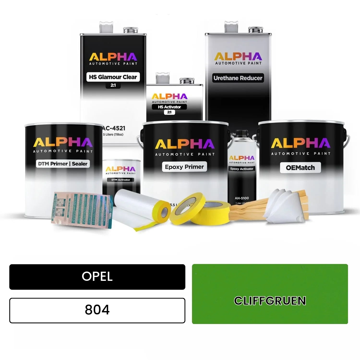 OPEL CLIFFGRUEN 804 OEMatch Vehicle Paint Kit