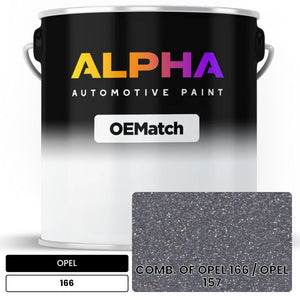 OPEL COMB. OF OPEL 166 / OPEL 157 166 | OEMatch Automotive Basecoat