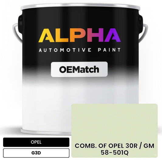 OPEL COMB. OF OPEL 30R / GM 58-501Q G3D OEMatch Basecoat