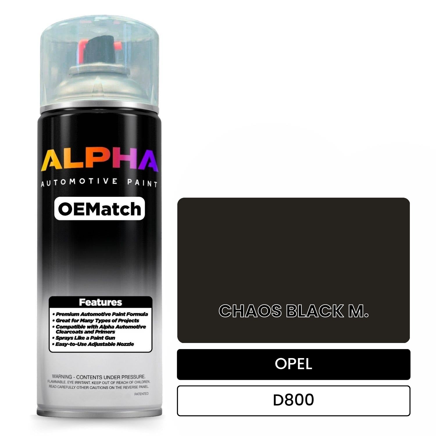 OPEL CHAOS BLACK M. D800 OEMatch Spraycan