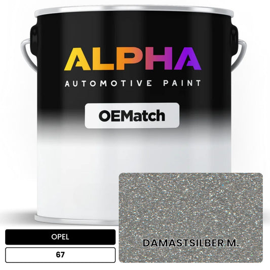 OPEL DAMASTSILBER M. 67 OEMatch Basecoat