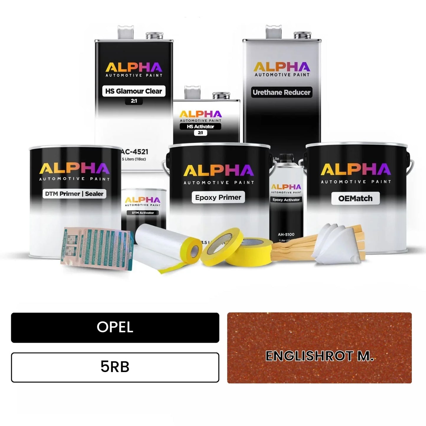 OPEL ENGLISHROT M. 5RB OEMatch Vehicle Paint Kit