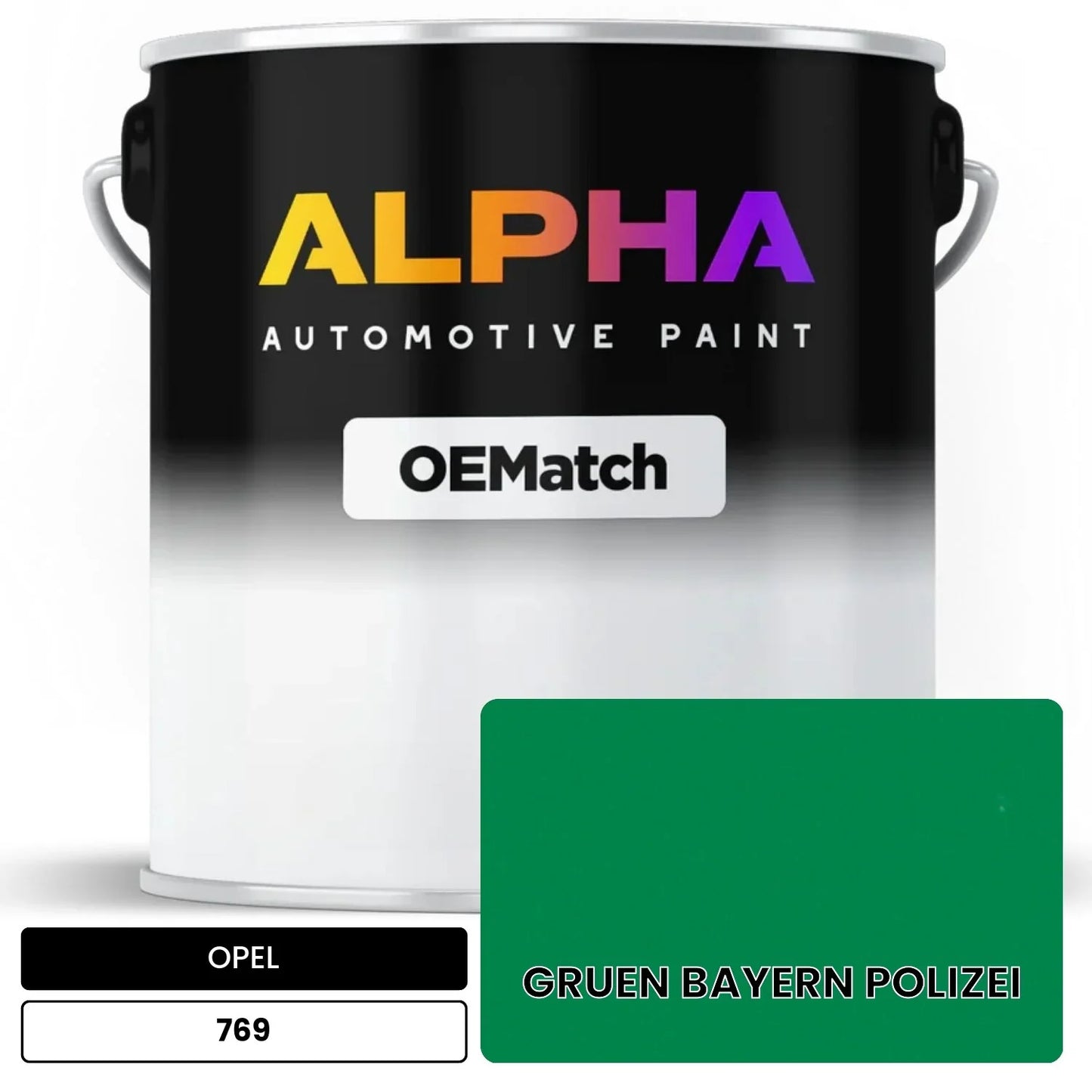 OPEL GRUEN BAYERN POLIZEI 769 OEMatch Basecoat