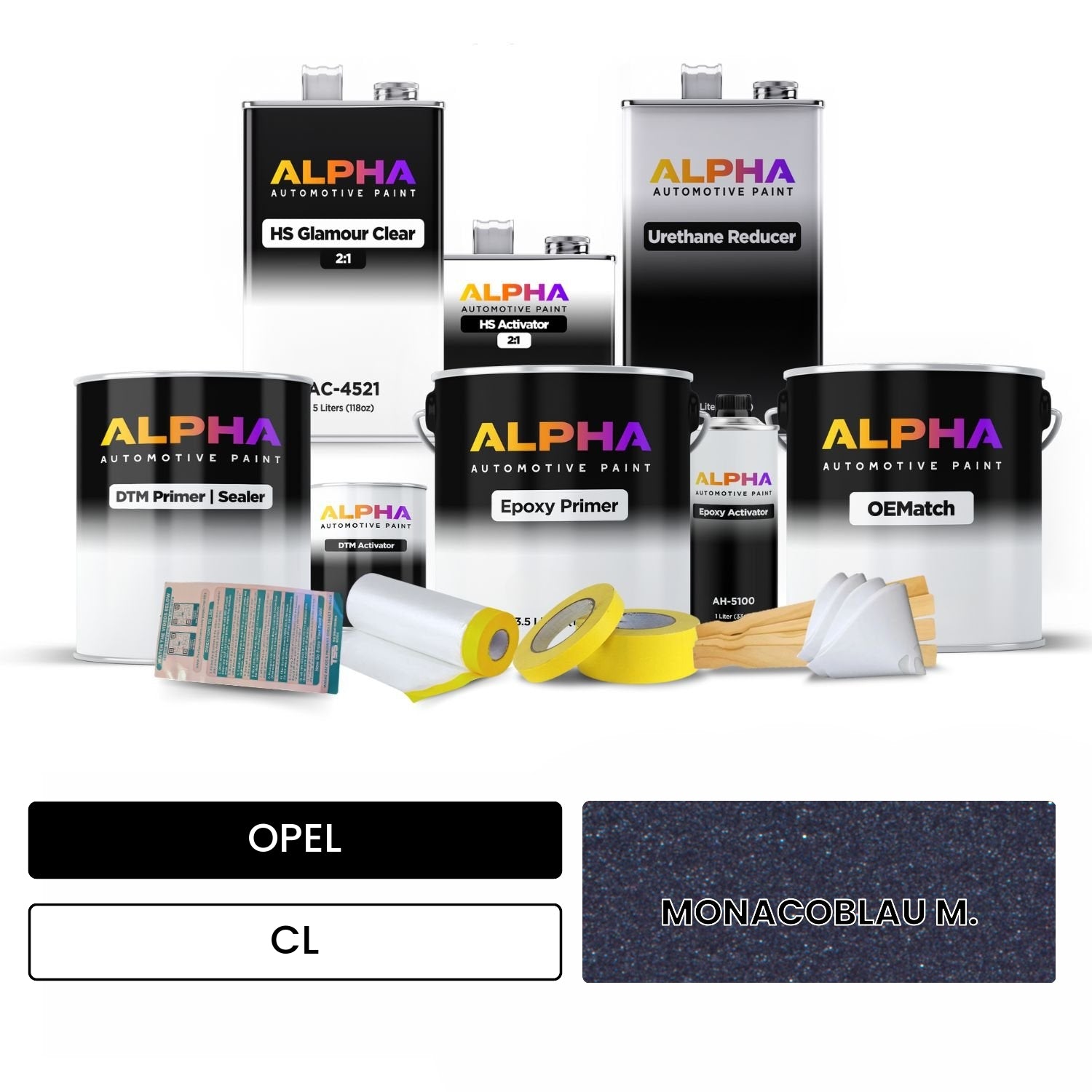 OPEL MONACOBLAU M. CL OEMatch Vehicle Paint Kit