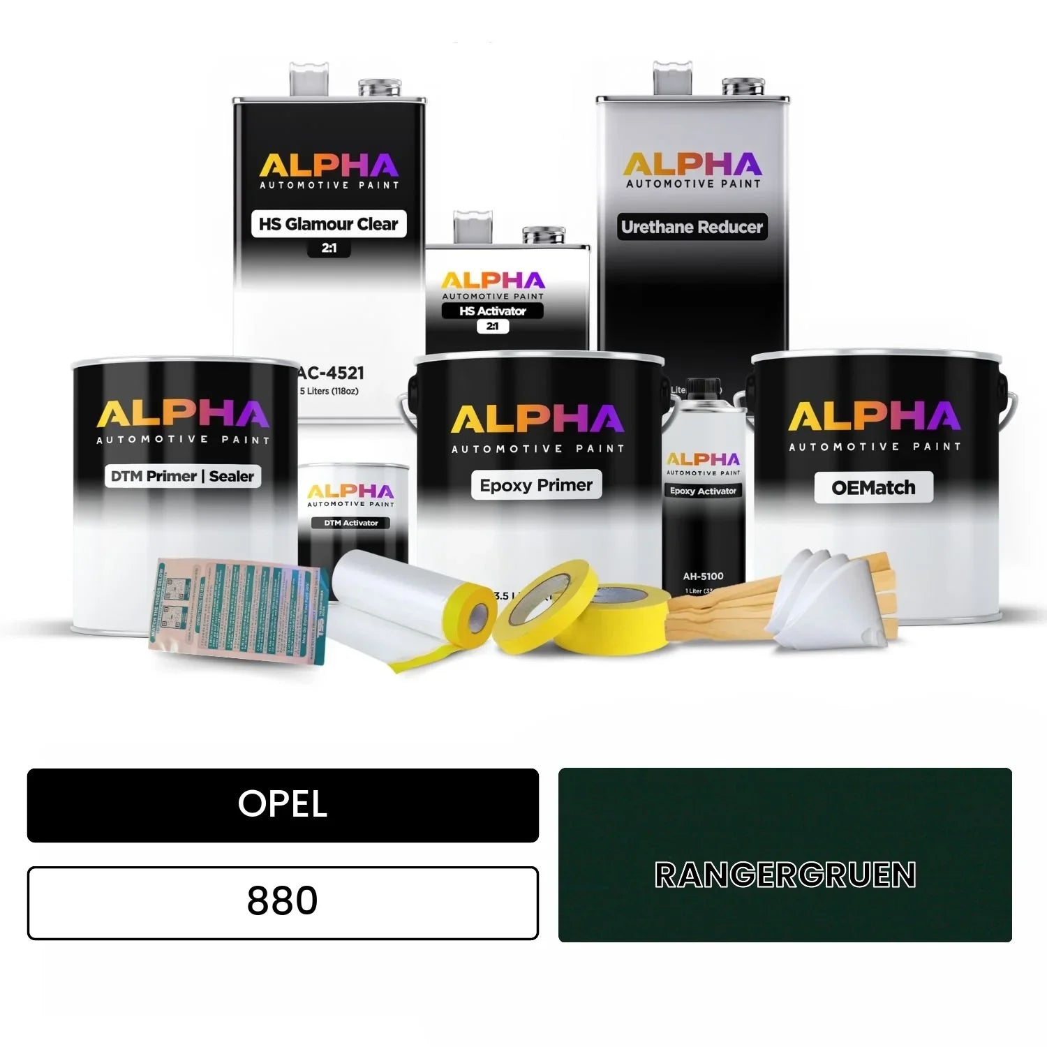 OPEL RANGERGRUEN 880 OEMatch Vehicle Paint Kit