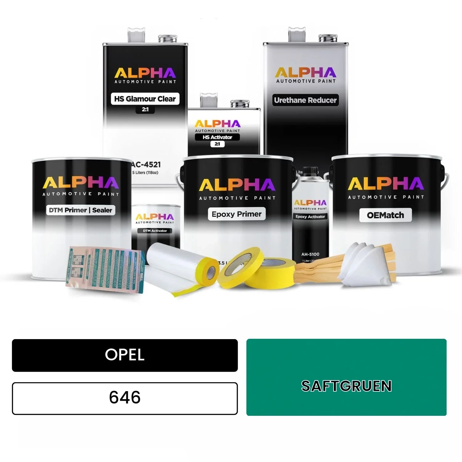 OPEL SAFTGRUEN 646 OEMatch Vehicle Paint Kit