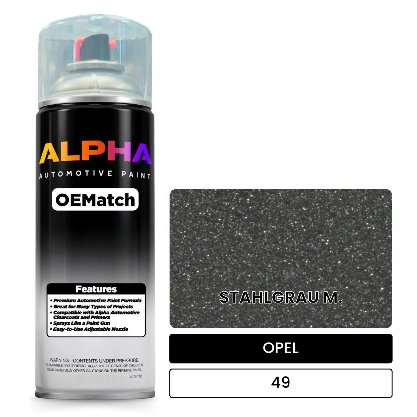 OPEL STAHLGRAU M. 49 OEMatch Spraycan