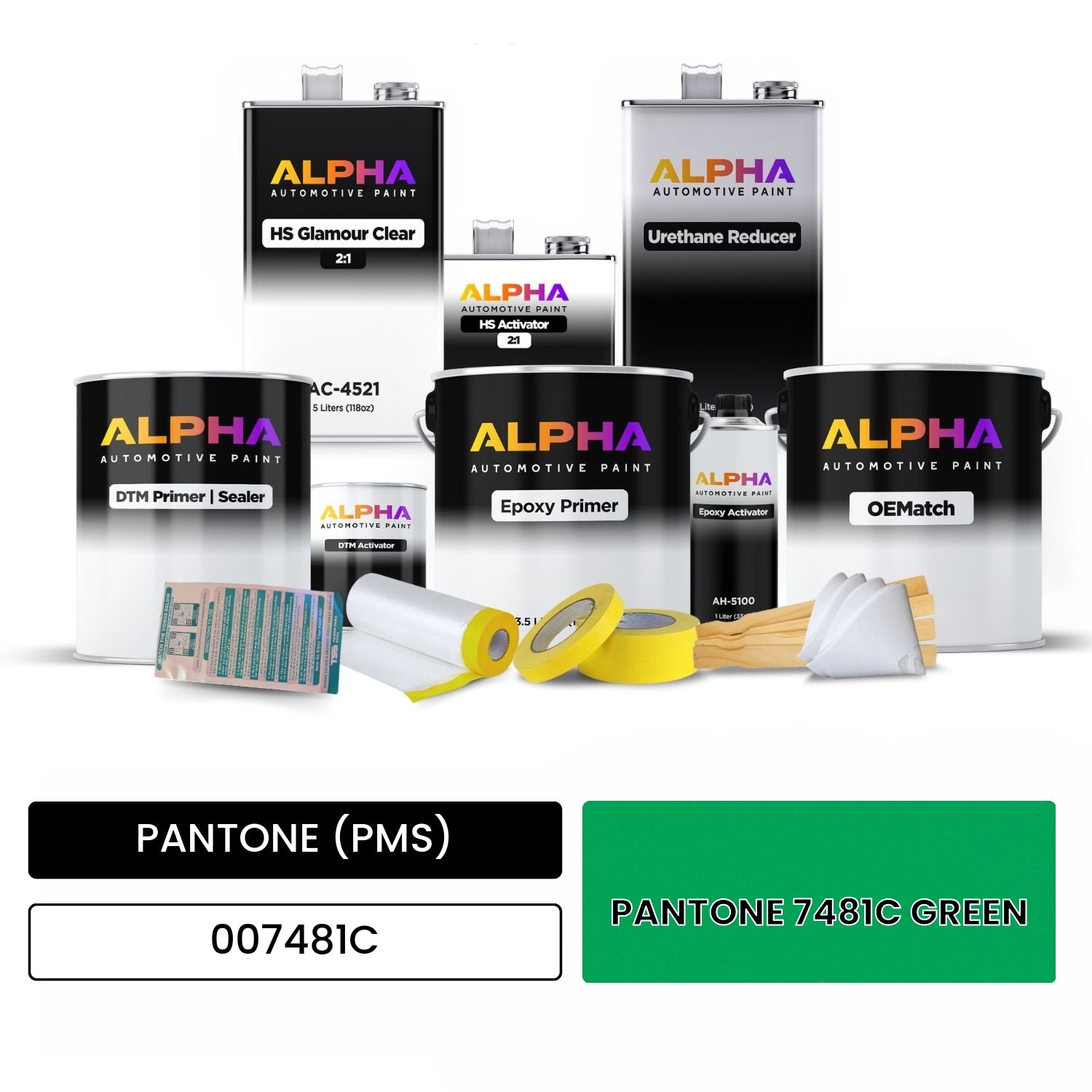 PANTONE (PMS) PANTONE 7481C GREEN 007481C OEMatch Vehicle Paint Kit