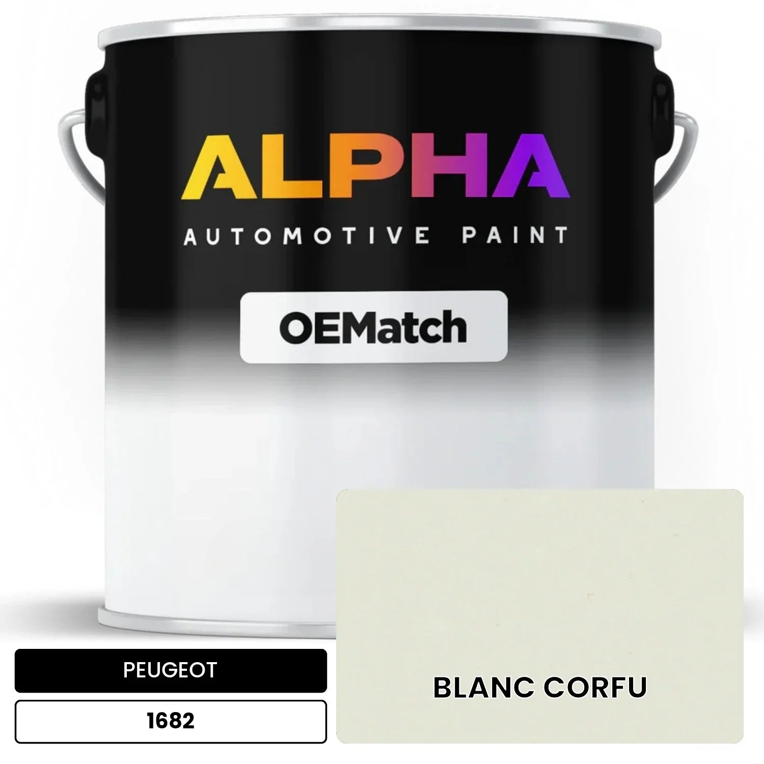 PEUGEOT BLANC CORFU 1682 OEMatch Basecoat