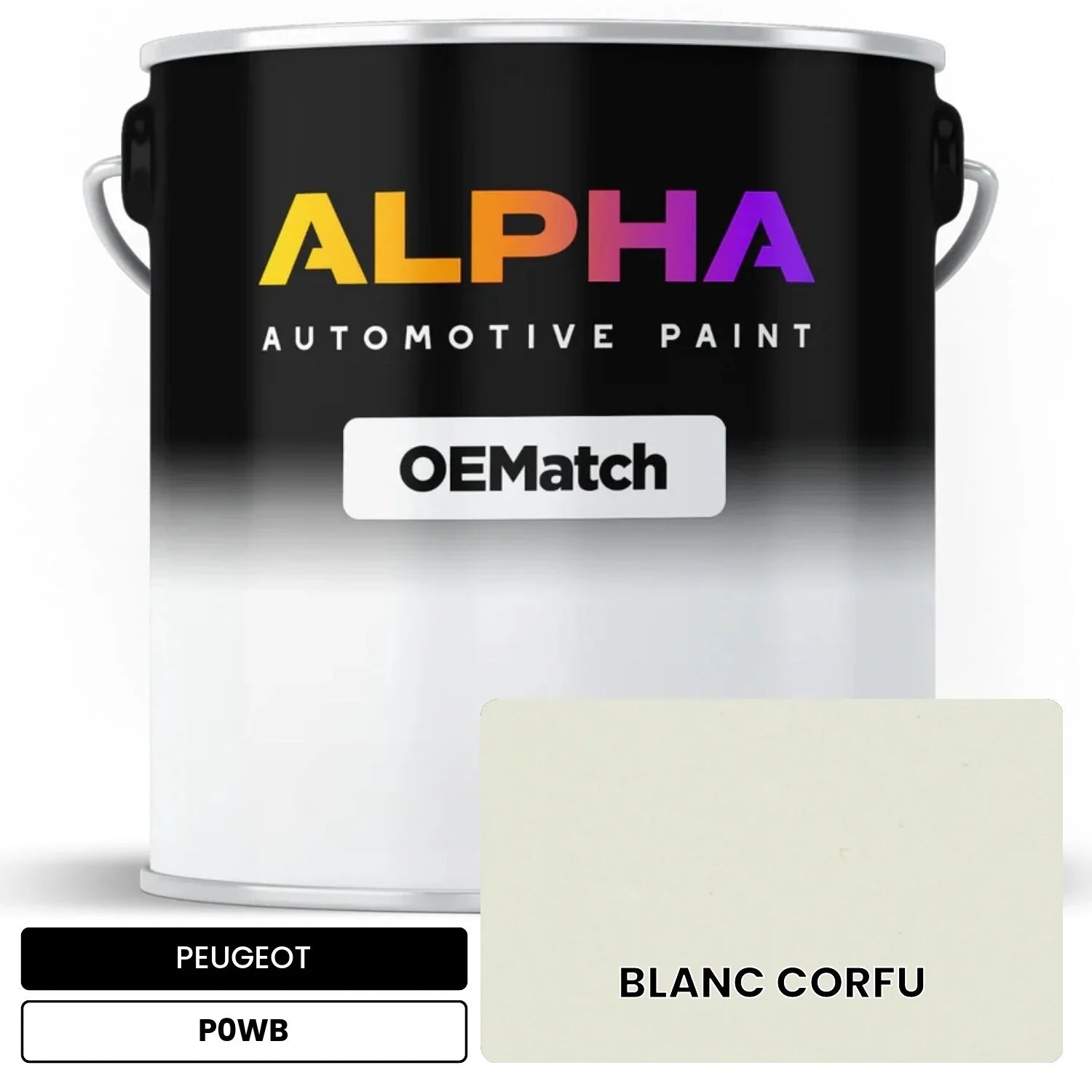 PEUGEOT BLANC CORFU P0WB OEMatch Basecoat