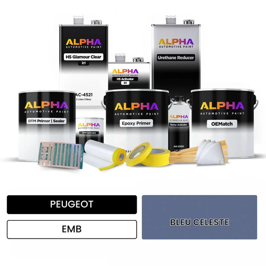 PEUGEOT BLEU CELESTE EMB OEMatch Vehicle Paint Kit