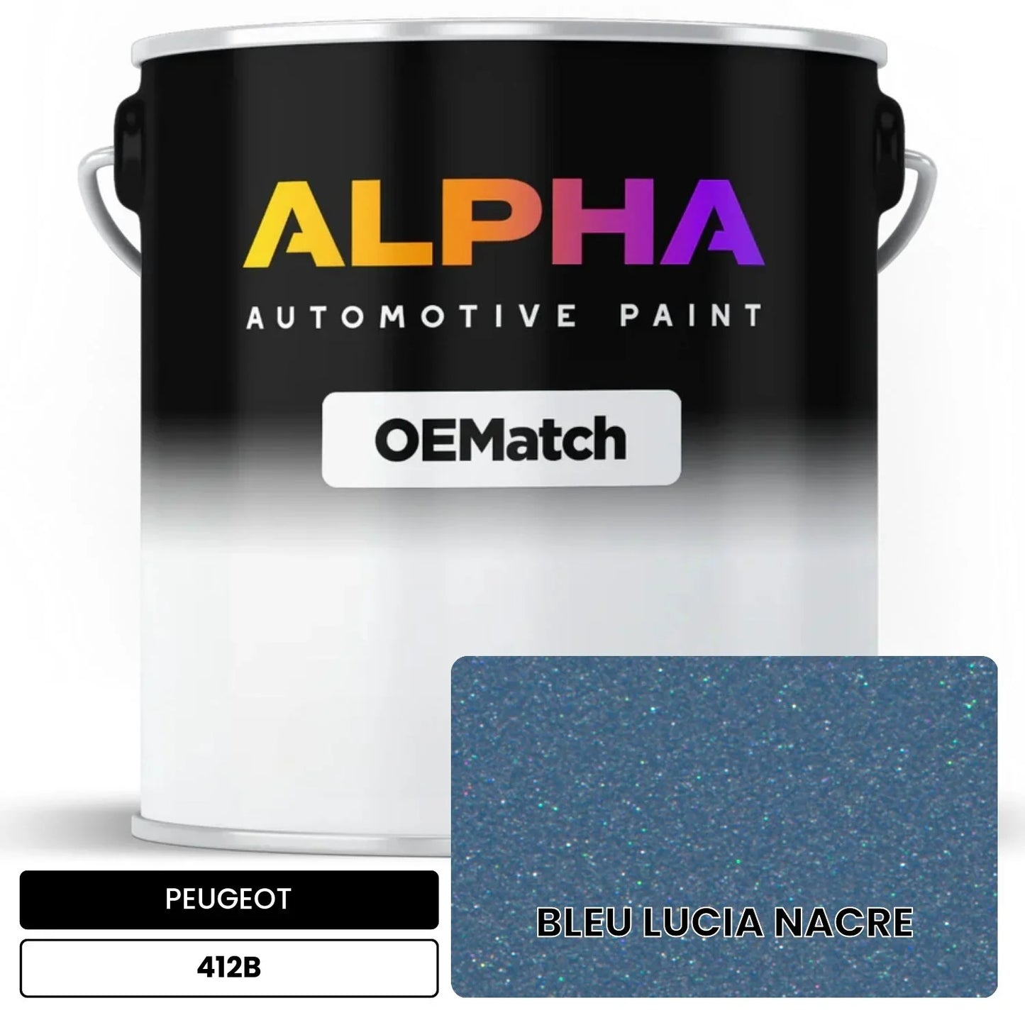 PEUGEOT BLEU LUCIA NACRE 412B OEMatch Basecoat