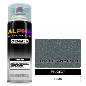 PEUGEOT CERIANTHE GREY NACRE ZSM0 | OEMatch Automotive Spraycan