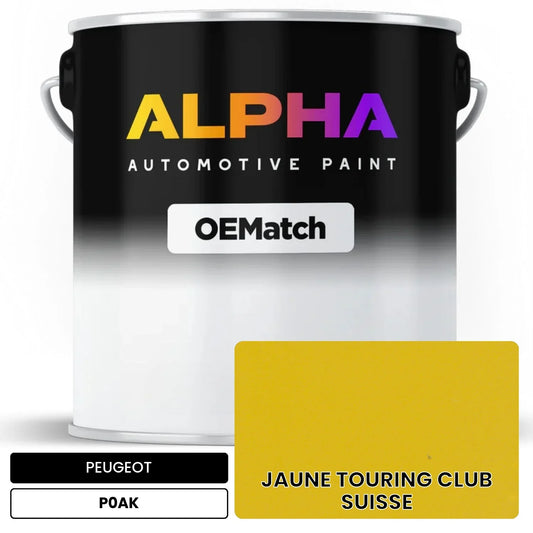 PEUGEOT JAUNE TOURING CLUB SUISSE P0AK OEMatch Basecoat