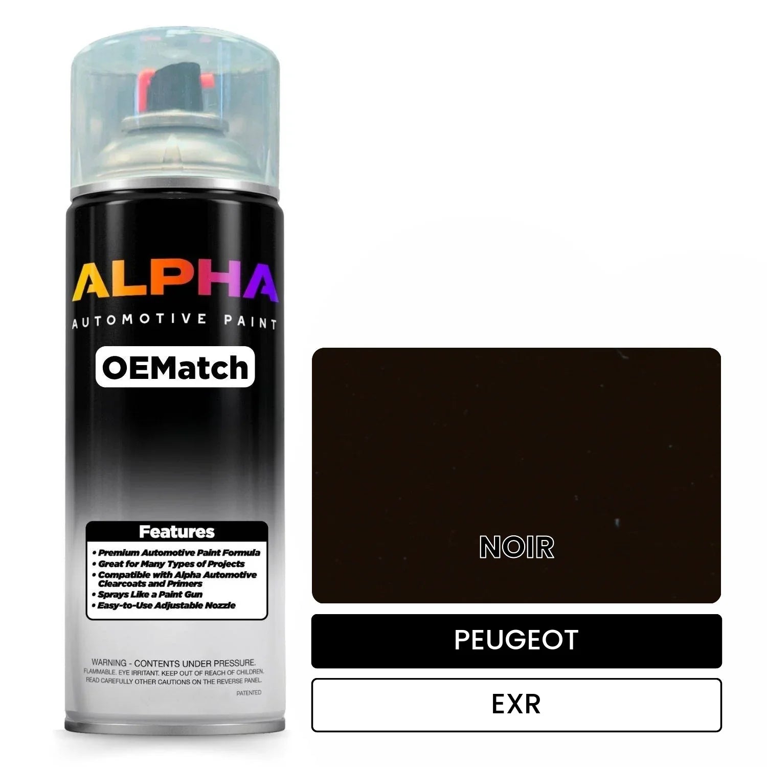 PEUGEOT NOIR EXR OEMatch Spraycan