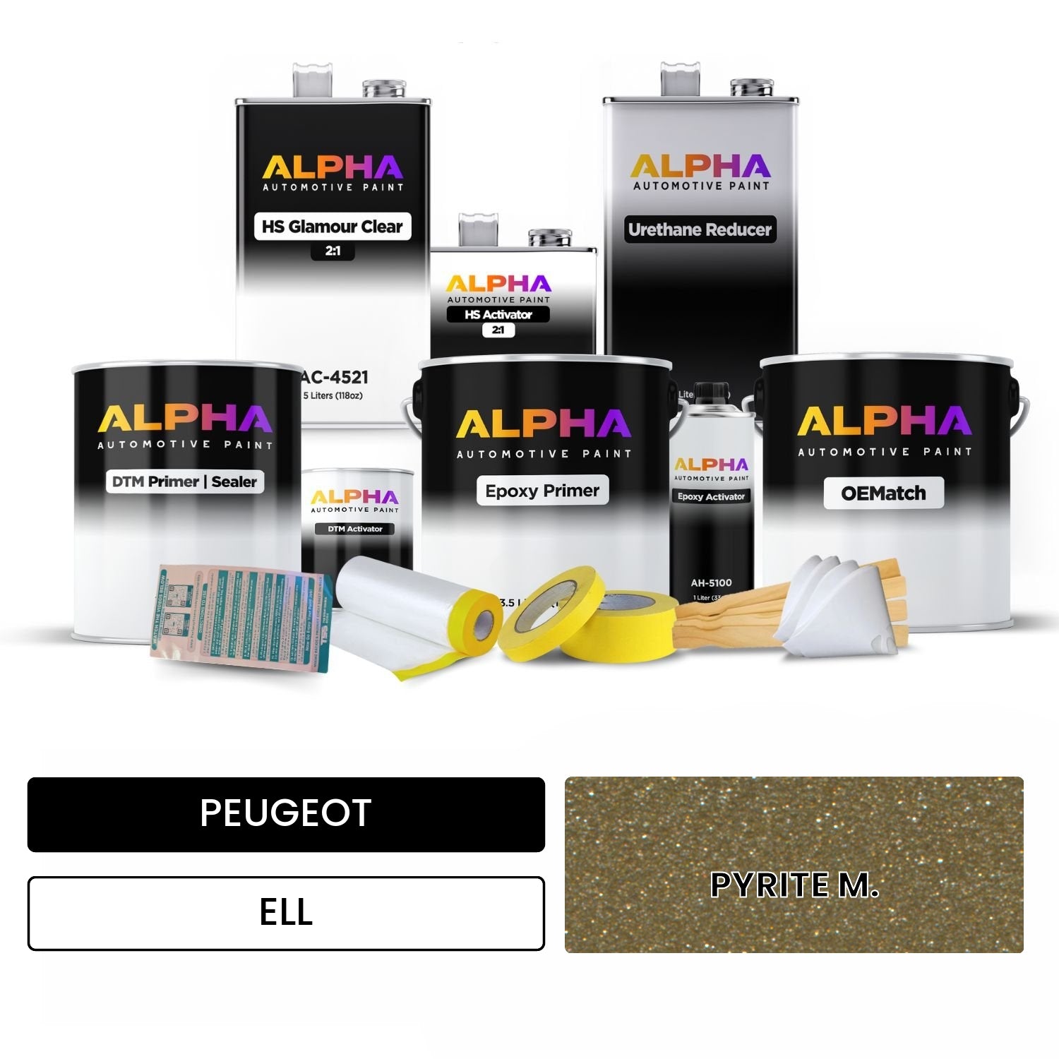 PEUGEOT PYRITE M. ELL OEMatch Vehicle Paint Kit