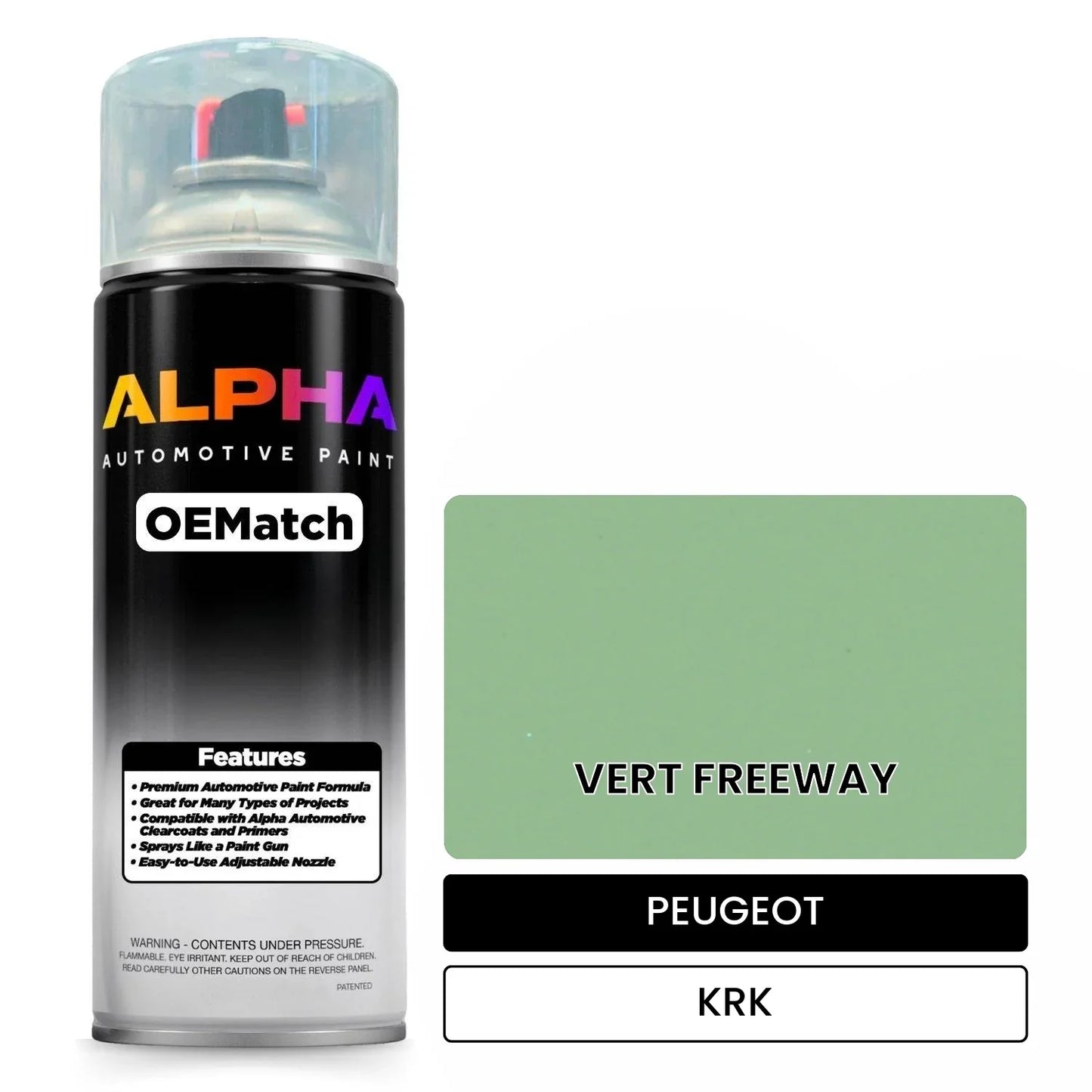 PEUGEOT VERT FREEWAY KRK OEMatch Spraycan