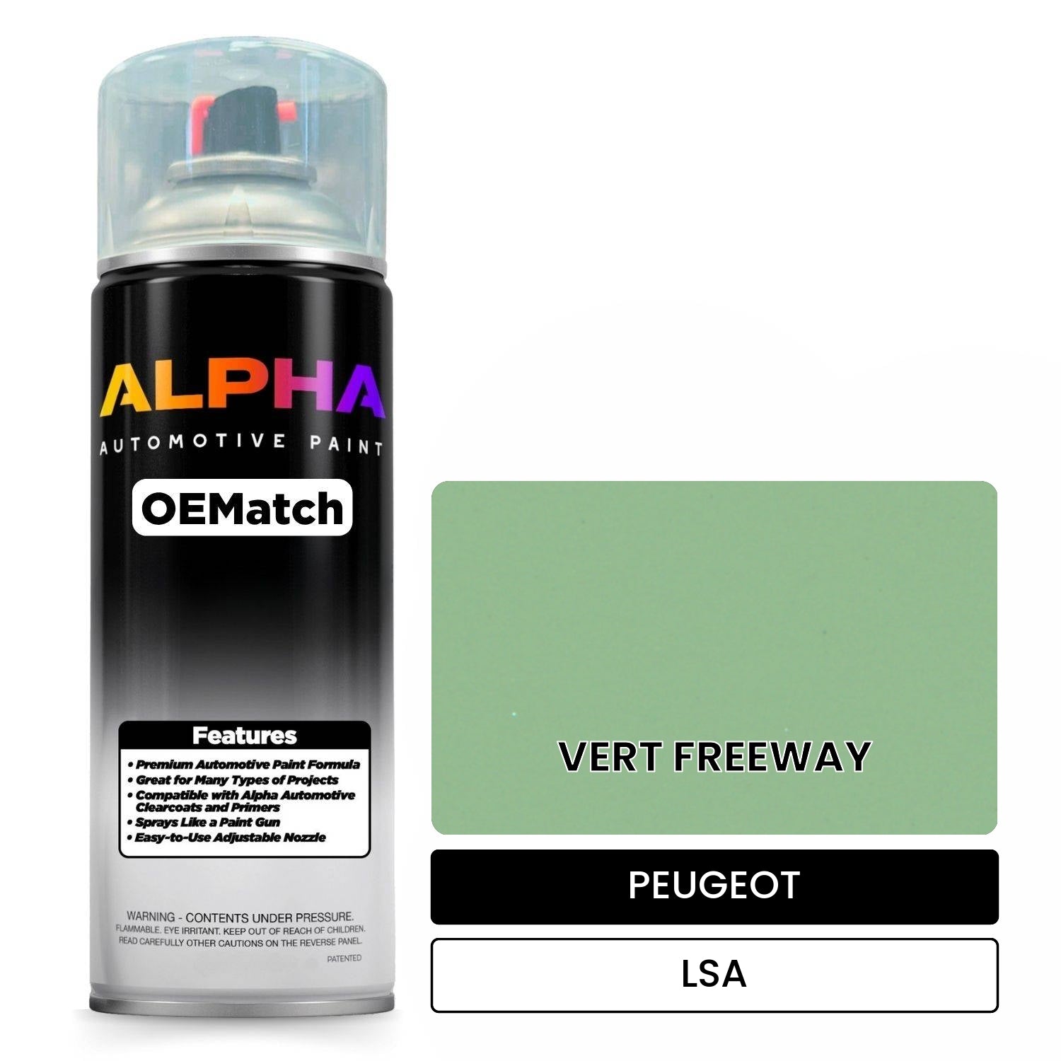 PEUGEOT VERT FREEWAY LSA OEMatch Spraycan