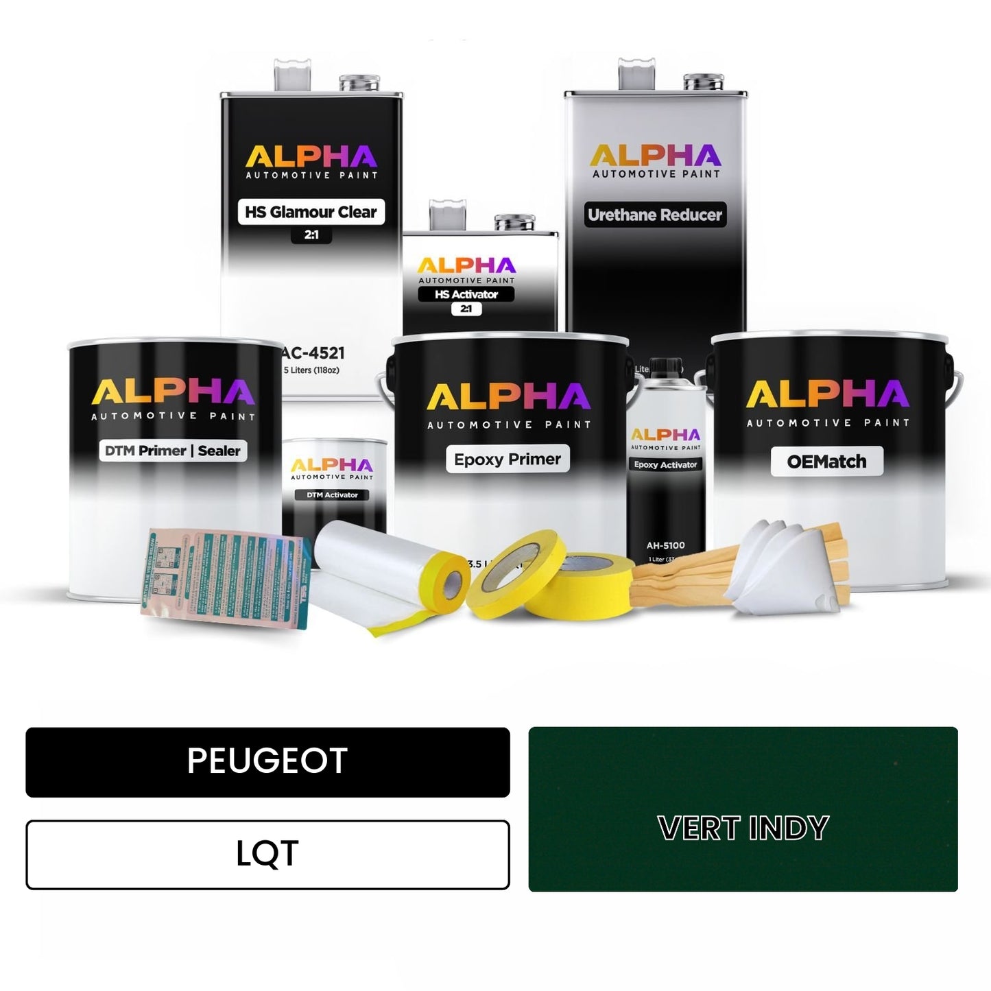 PEUGEOT VERT INDY LQT OEMatch Vehicle Paint Kit