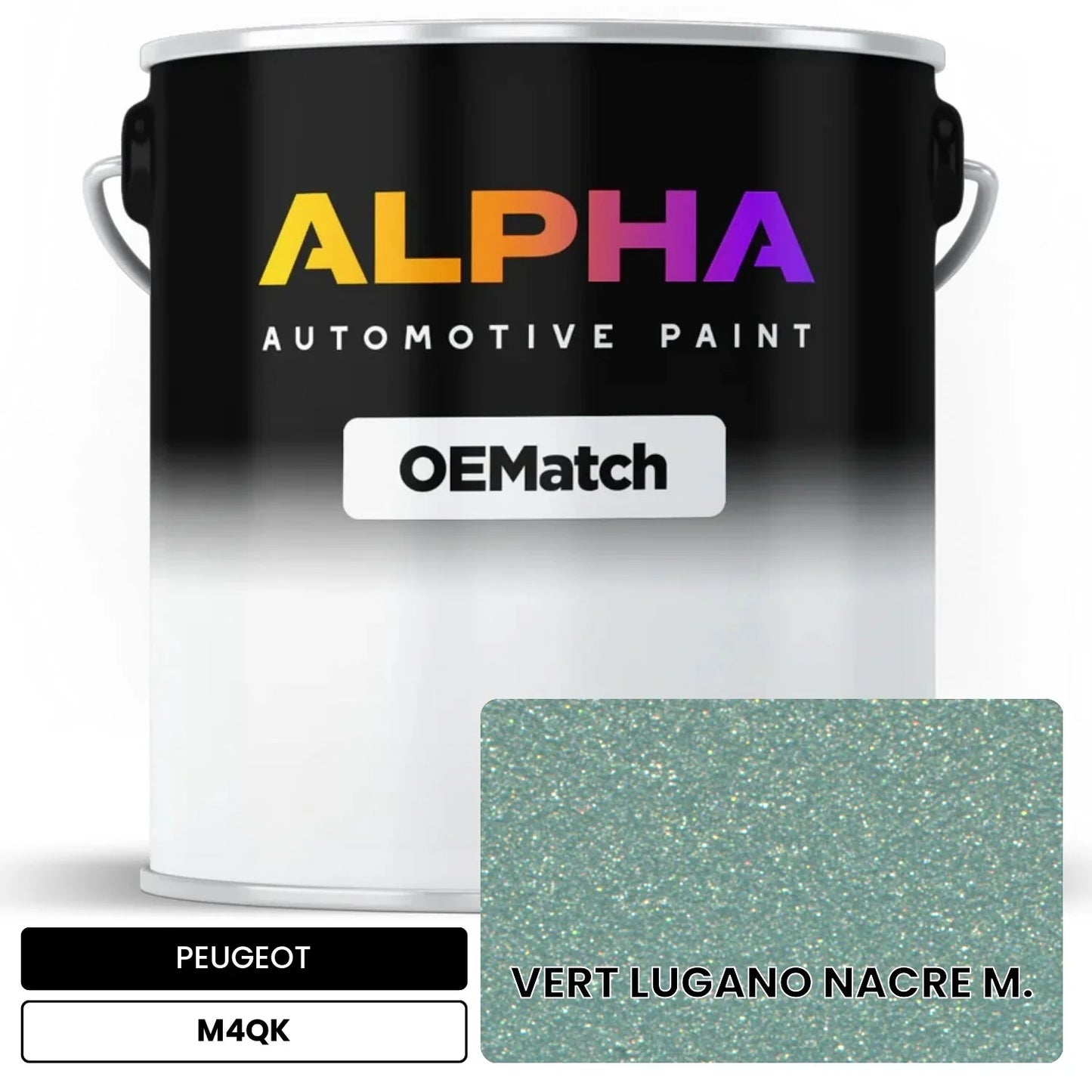 PEUGEOT VERT LUGANO NACRE M. M4QK OEMatch Basecoat