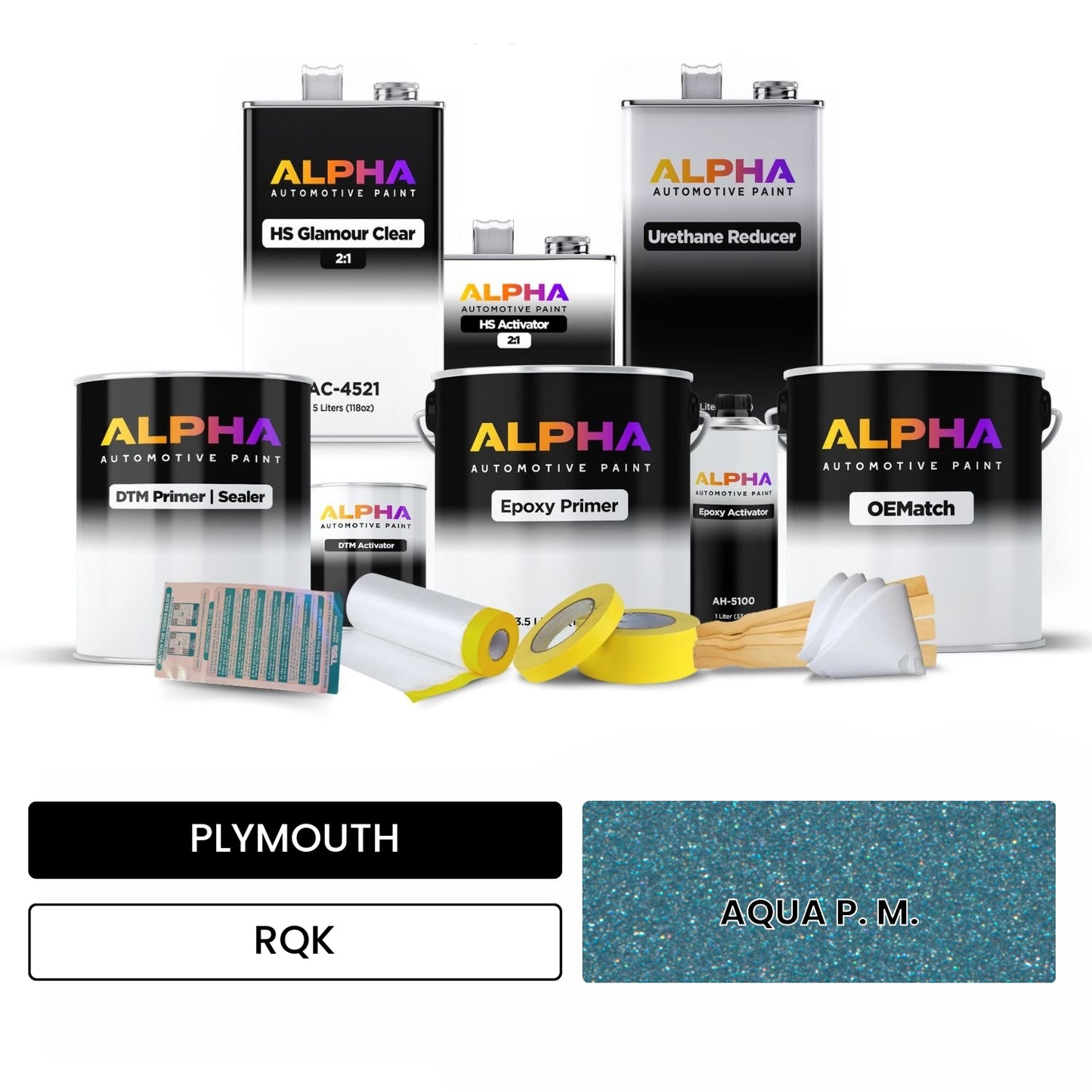 PLYMOUTH AQUA P. M. RQK OEMatch Vehicle Paint Kit