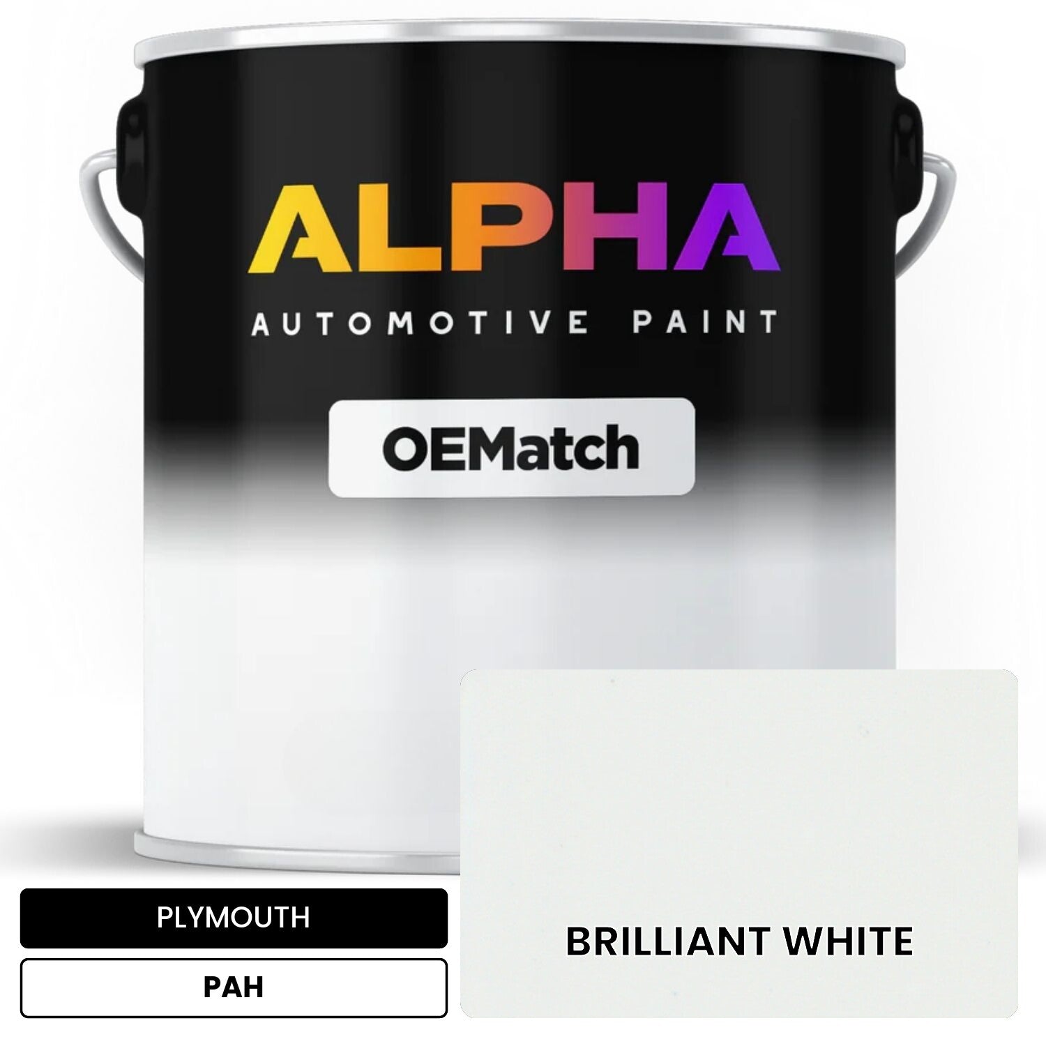 PLYMOUTH BRILLIANT WHITE PAH OEMatch Basecoat