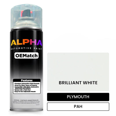 PLYMOUTH BRILLIANT WHITE PAH | OEMatch Automotive Spraycan