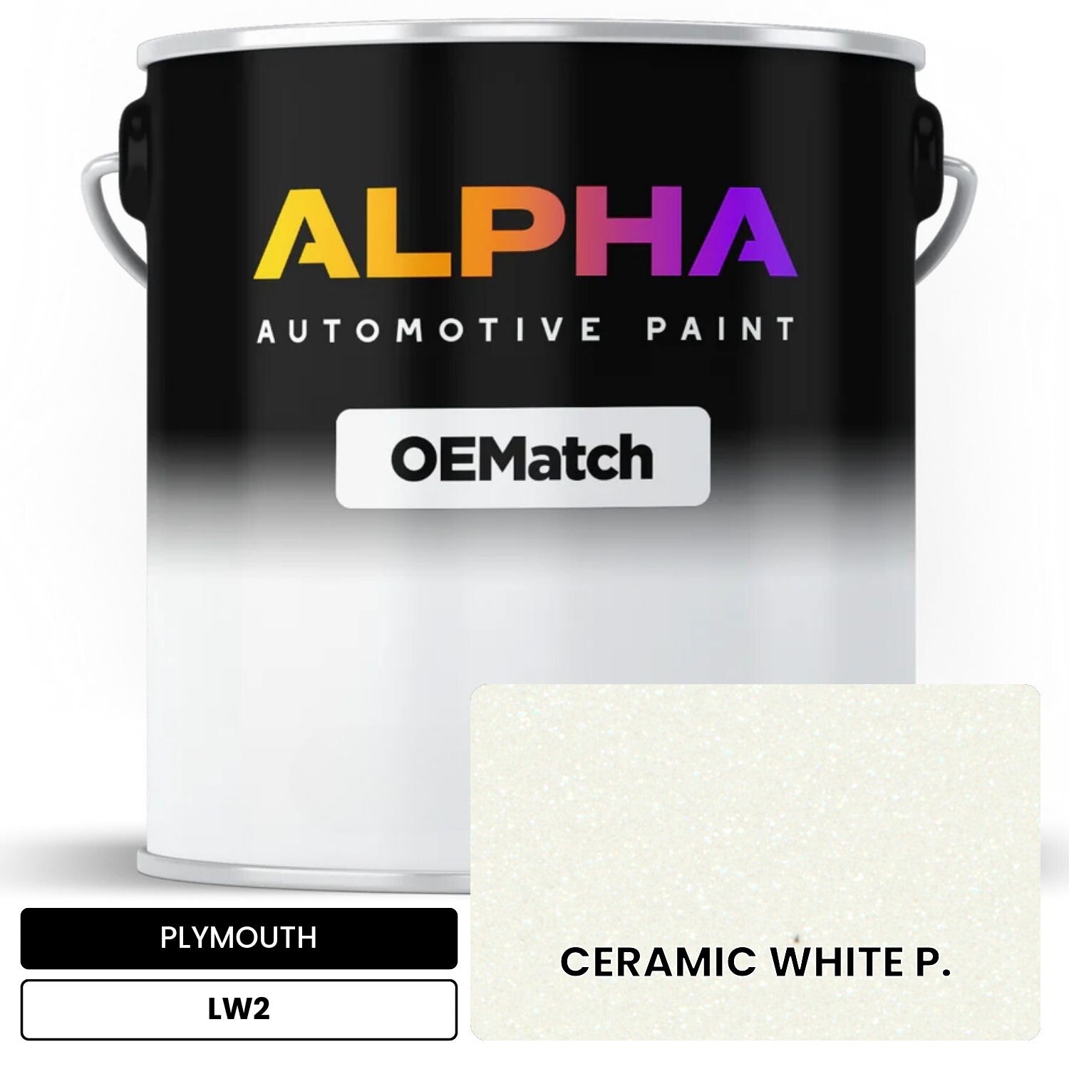 PLYMOUTH CERAMIC WHITE P. LW2 OEMatch Basecoat