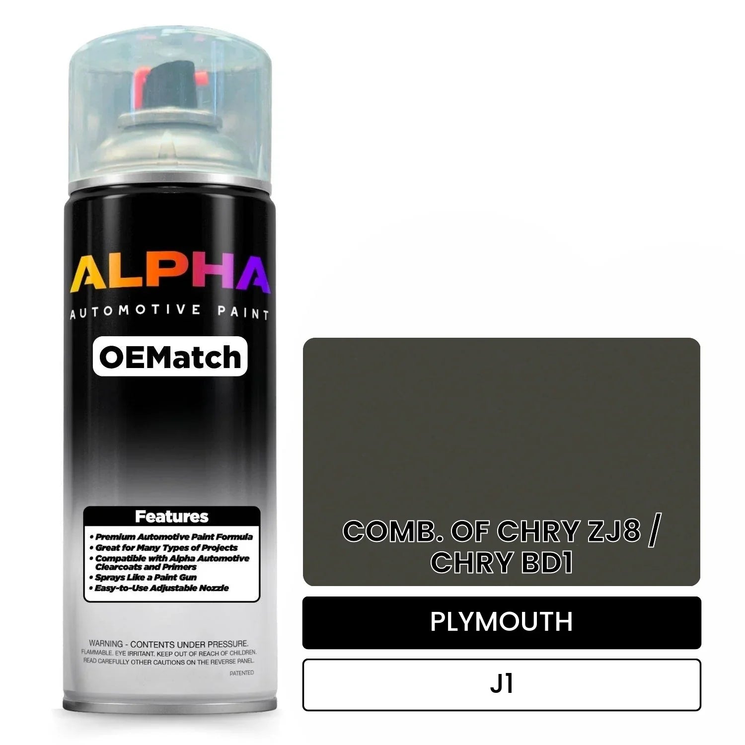 PLYMOUTH COMB. OF CHRY ZJ8 / CHRY BD1 J1 OEMatch Spraycan