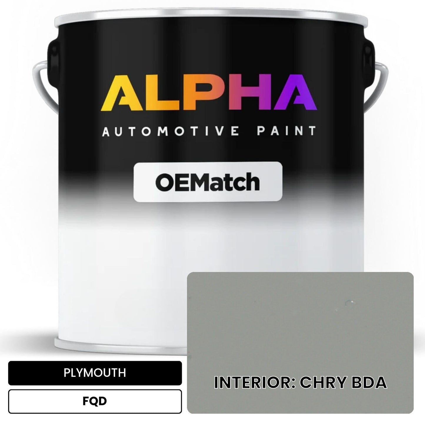 PLYMOUTH INTERIOR: CHRY BDA FQD OEMatch Basecoat