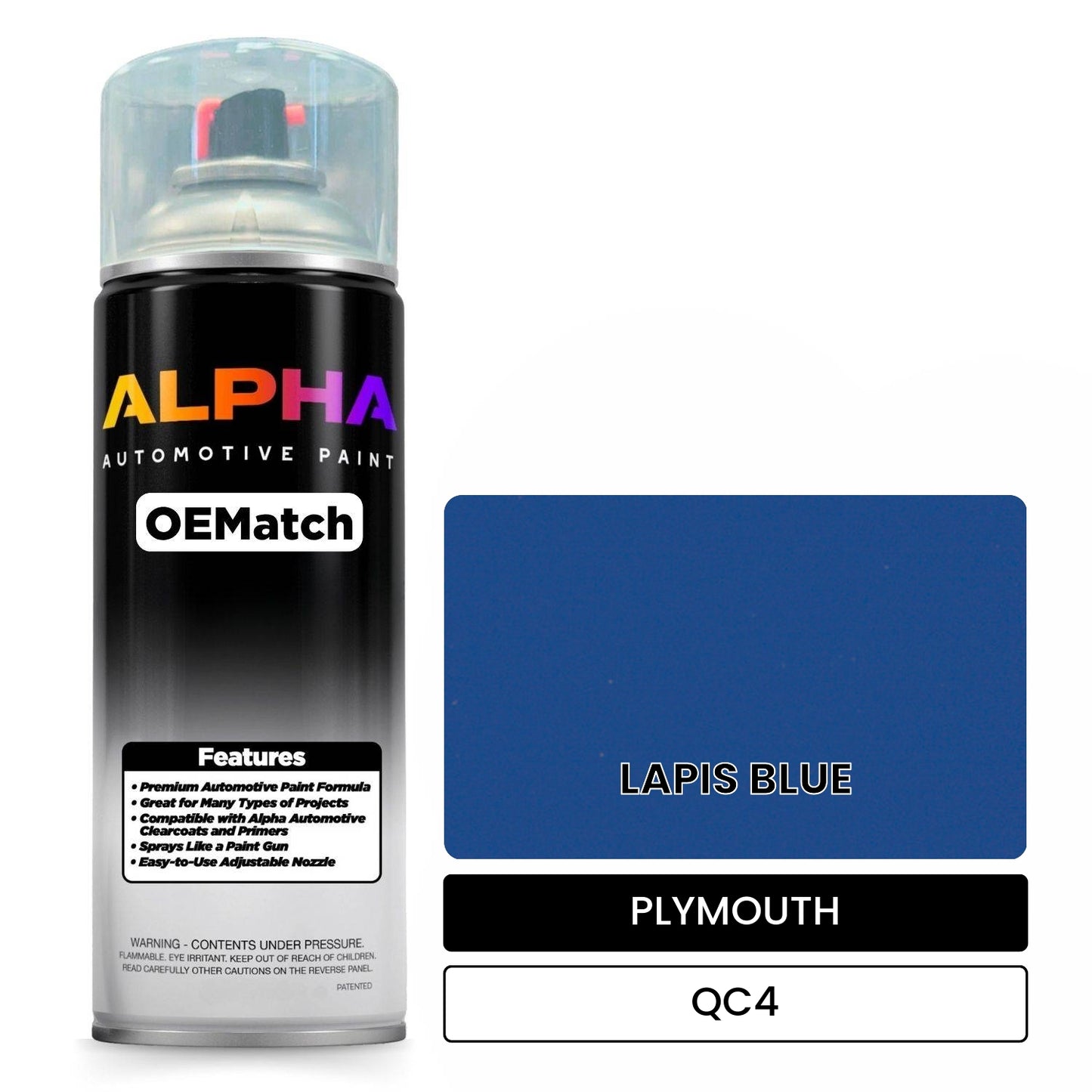 PLYMOUTH LAPIS BLUE QC4 OEMatch Spraycan