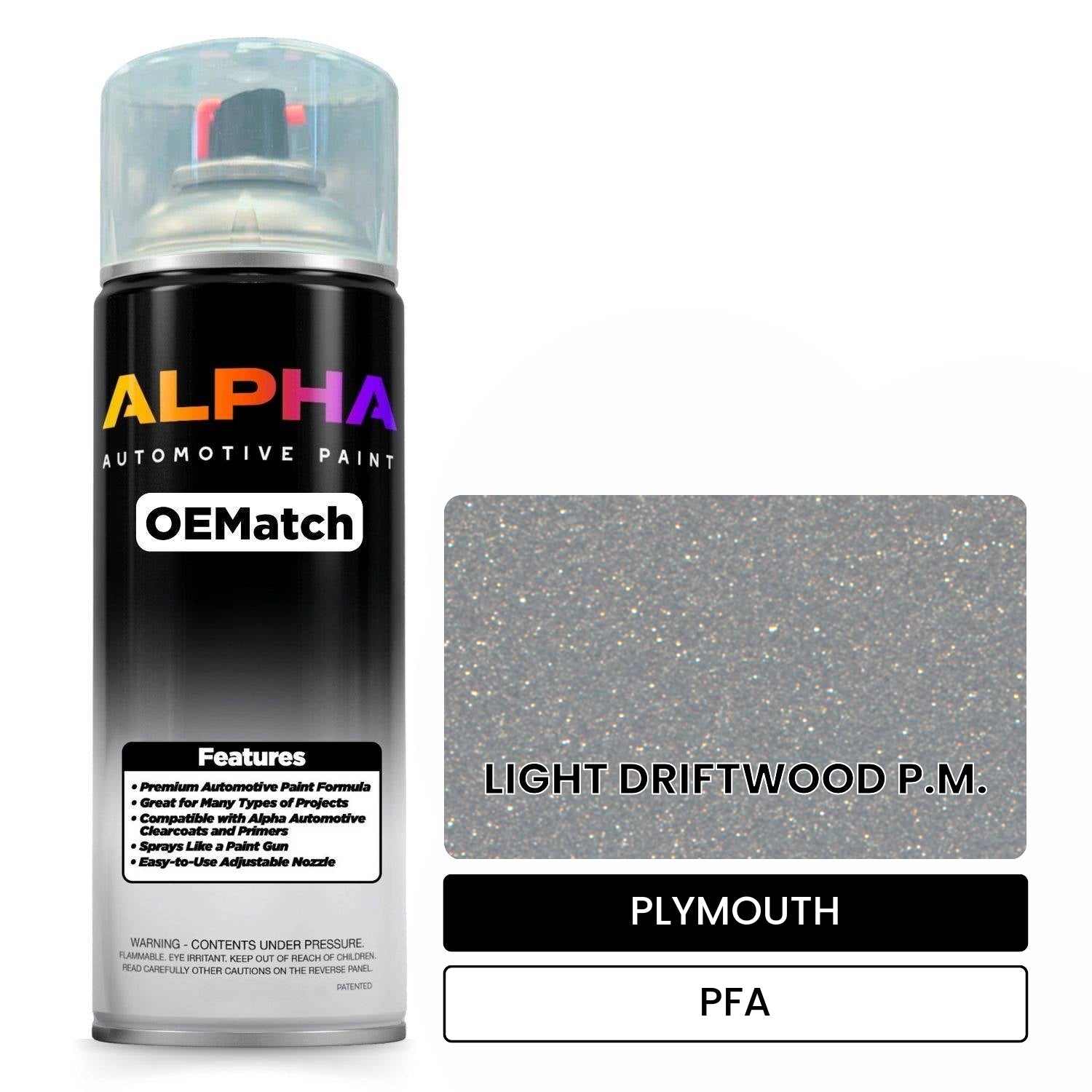 PLYMOUTH LIGHT DRIFTWOOD P.M. PFA OEMatch Spraycan