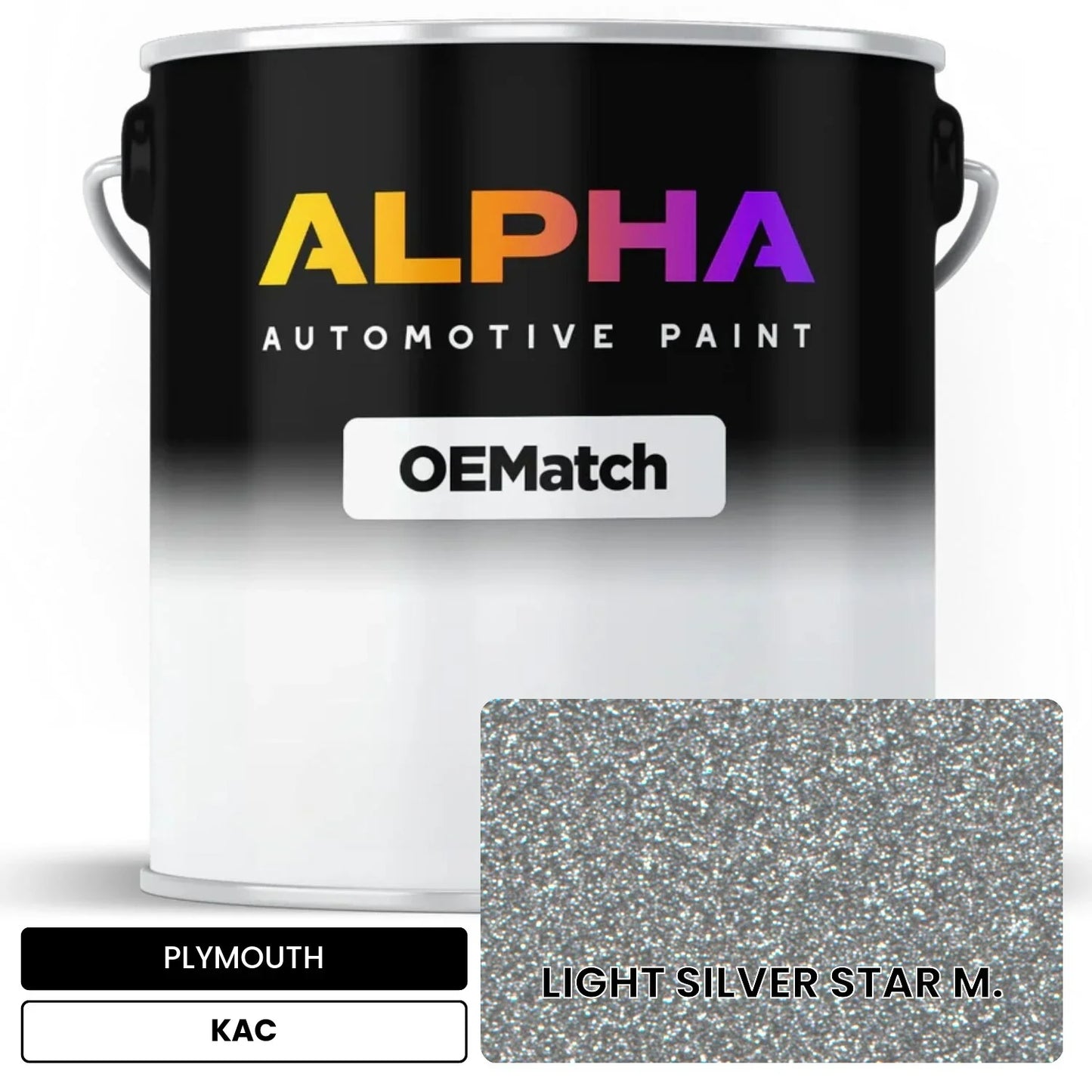 PLYMOUTH LIGHT SILVER STAR M. KAC OEMatch Basecoat