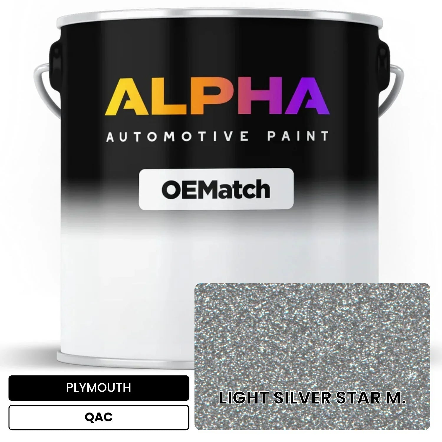 PLYMOUTH LIGHT SILVER STAR M. QAC OEMatch Basecoat