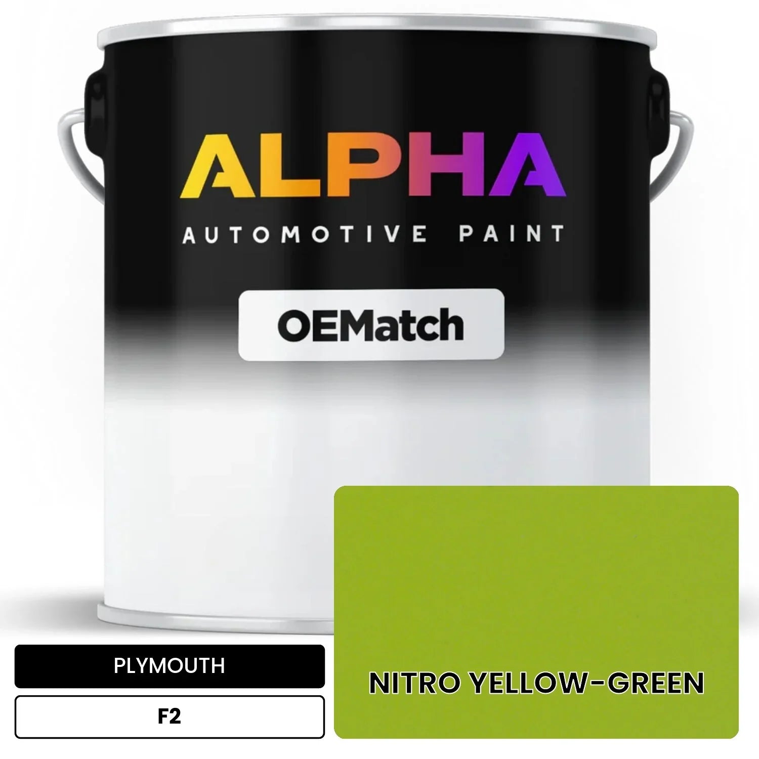 PLYMOUTH NITRO YELLOW-GREEN F2 OEMatch Basecoat