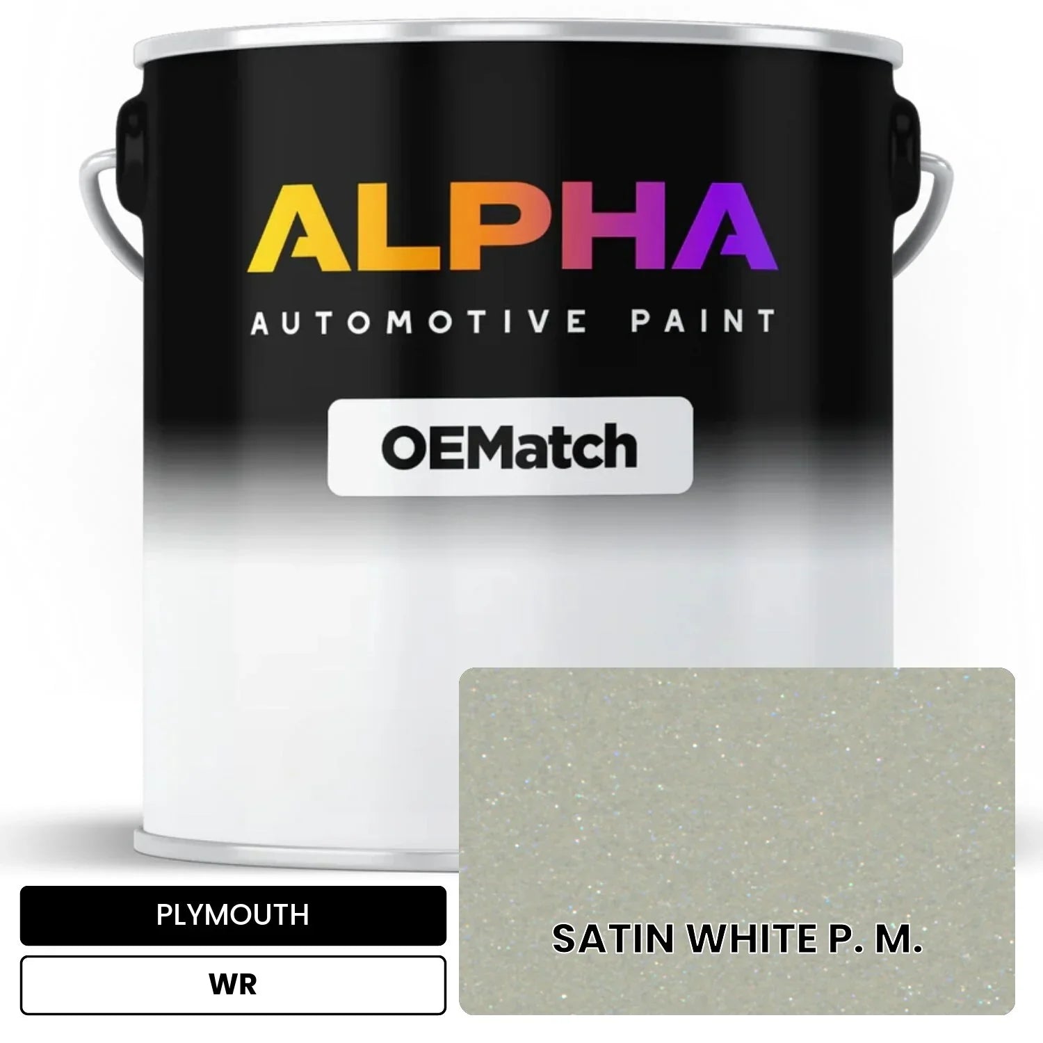 PLYMOUTH SATIN WHITE P. M. WR OEMatch Basecoat