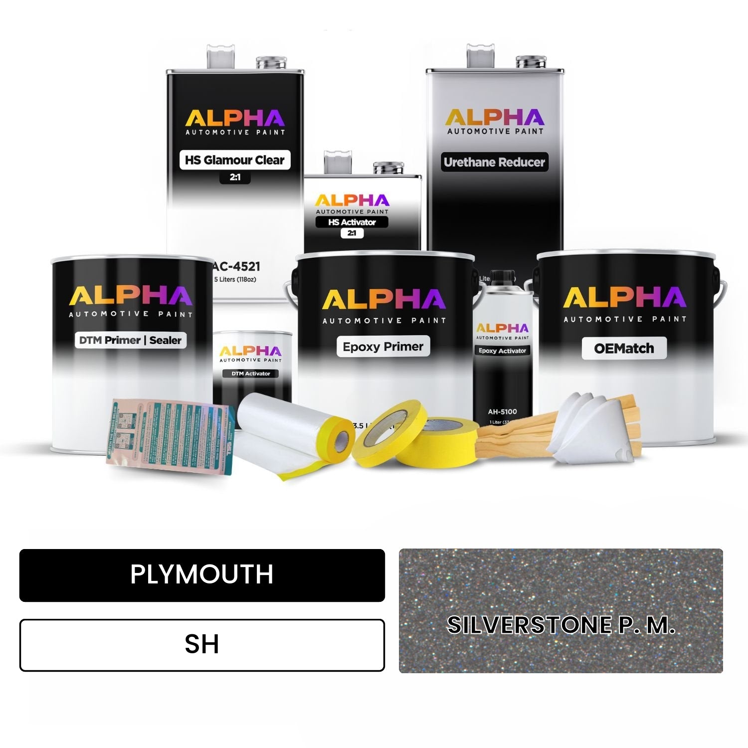 PLYMOUTH SILVERSTONE P. M. SH OEMatch Vehicle Paint Kit