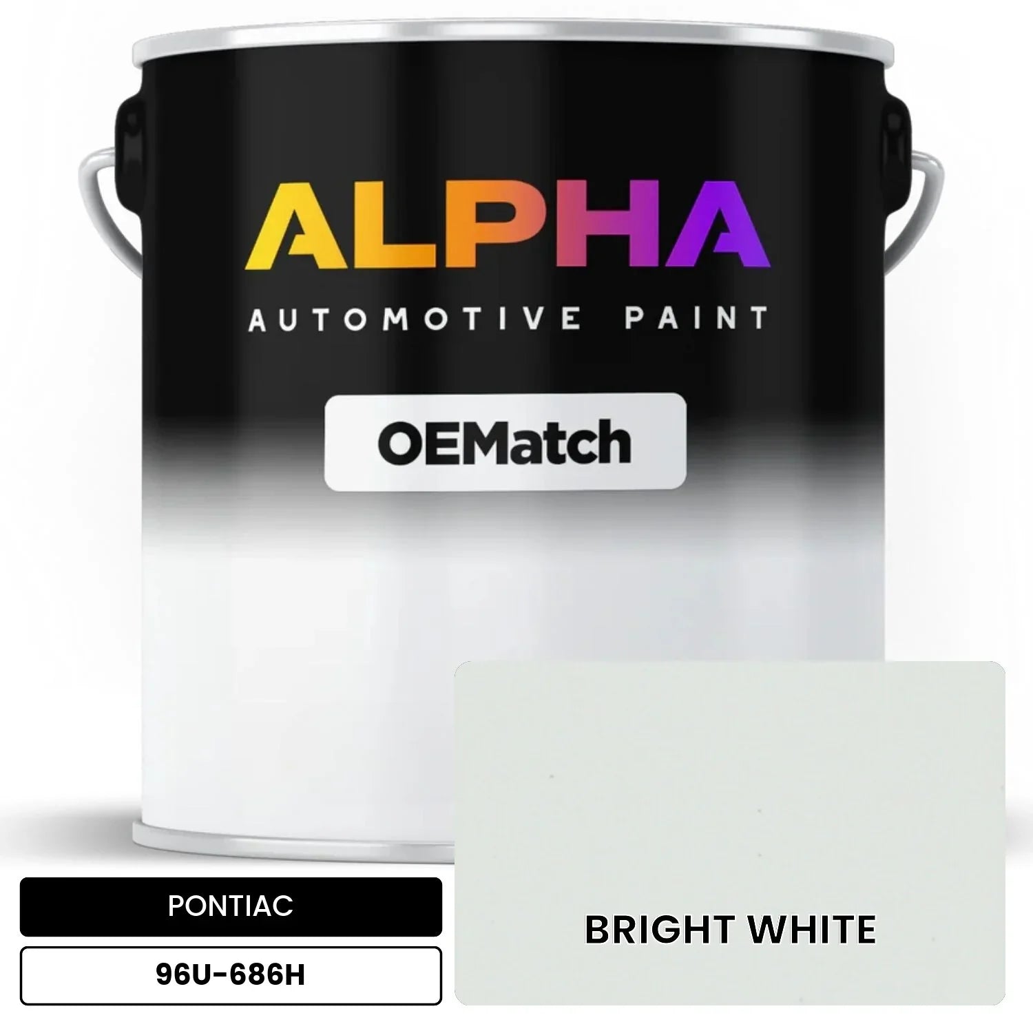 PONTIAC BRIGHT WHITE 96U-686H OEMatch Basecoat