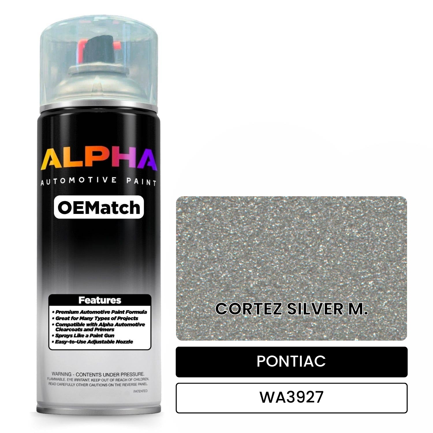 PONTIAC CORTEZ SILVER M. WA3927 OEMatch Spraycan