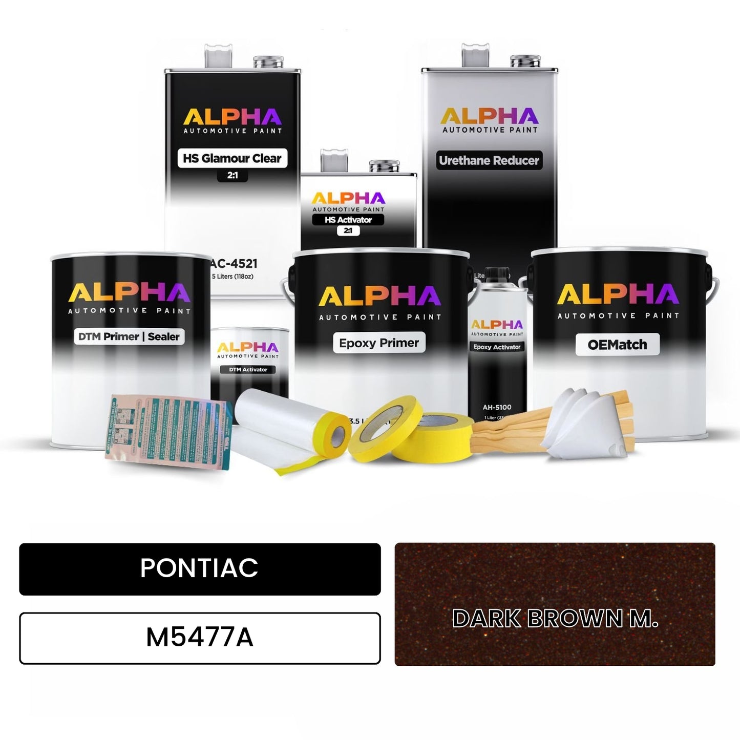 PONTIAC DARK BROWN M. M5477A OEMatch Vehicle Paint Kit