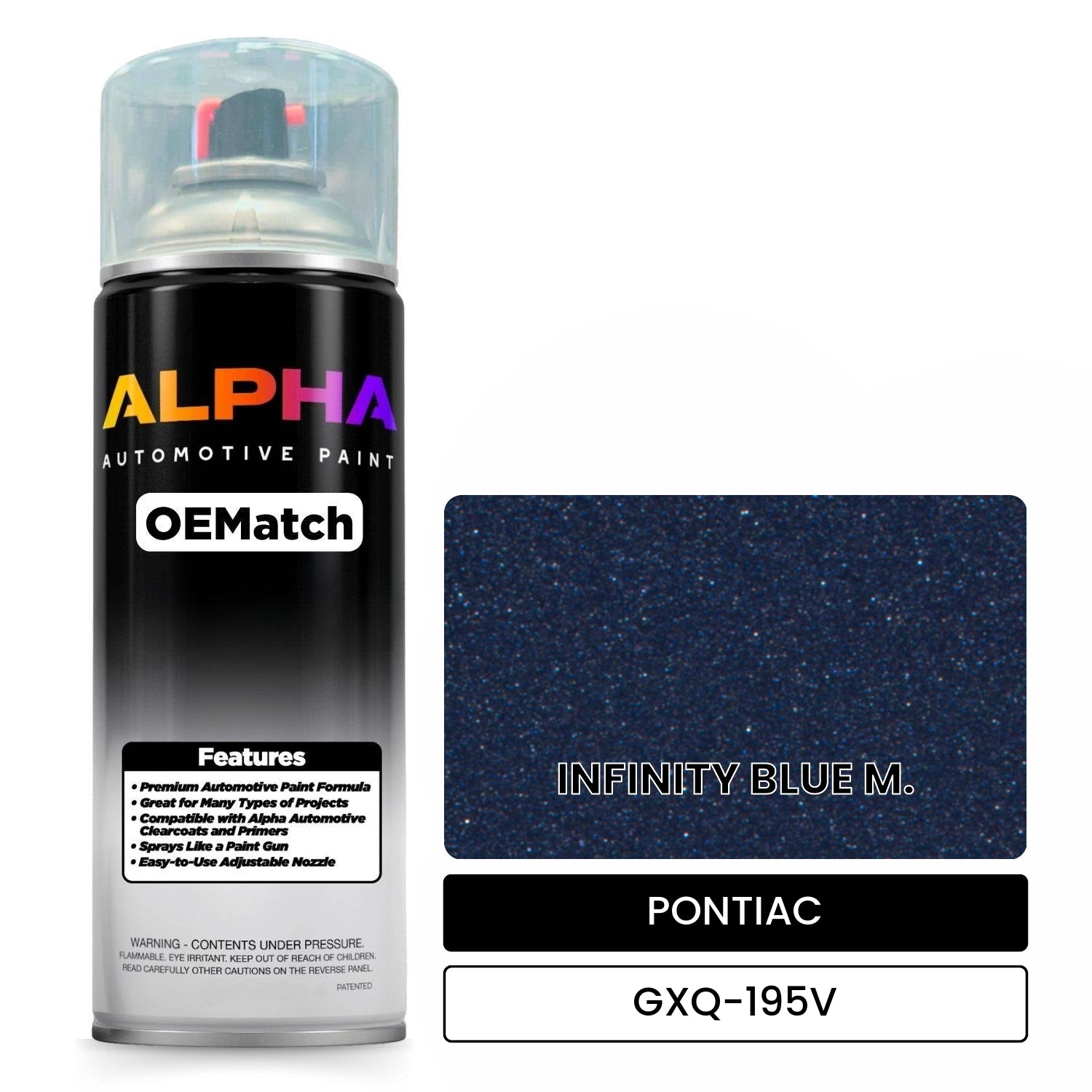 PONTIAC INFINITY BLUE M. GXQ-195V OEMatch Spraycan