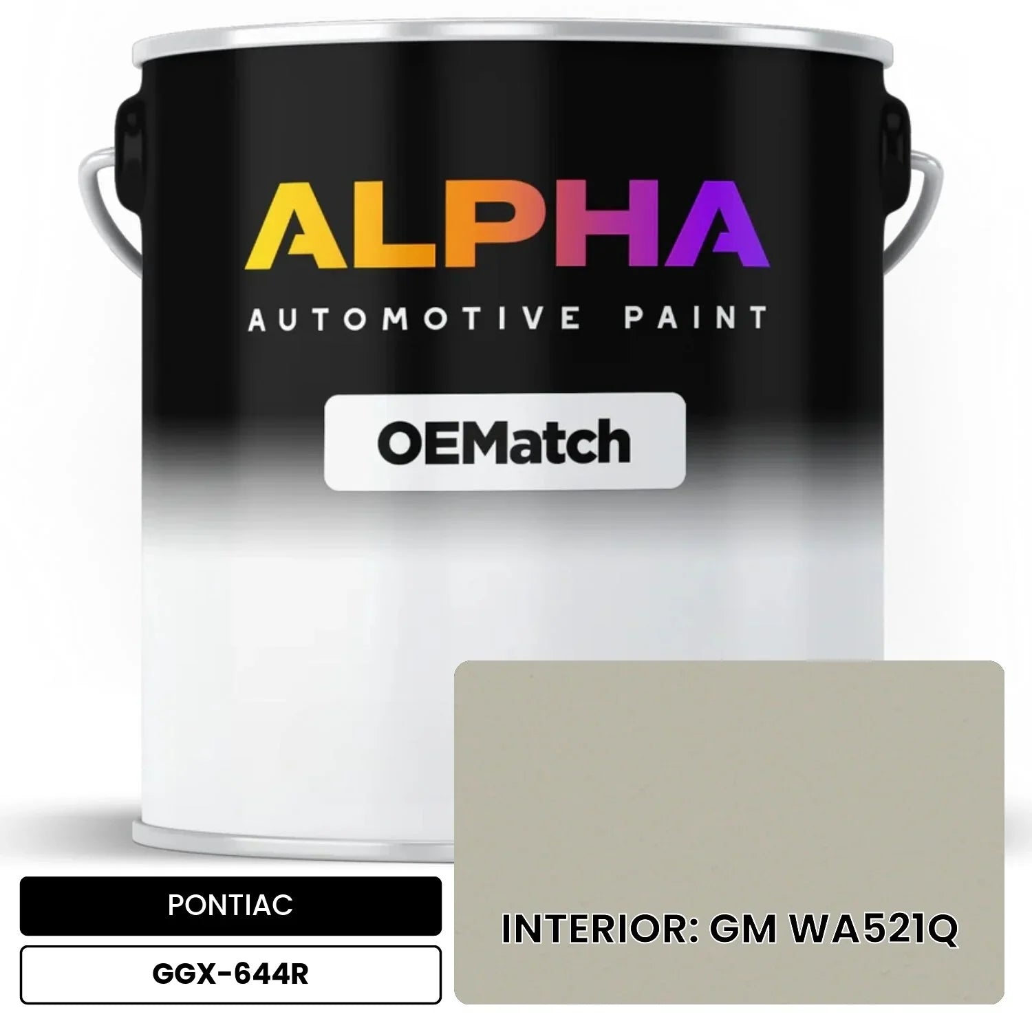 PONTIAC INTERIOR: GM WA521Q GGX-644R OEMatch Basecoat
