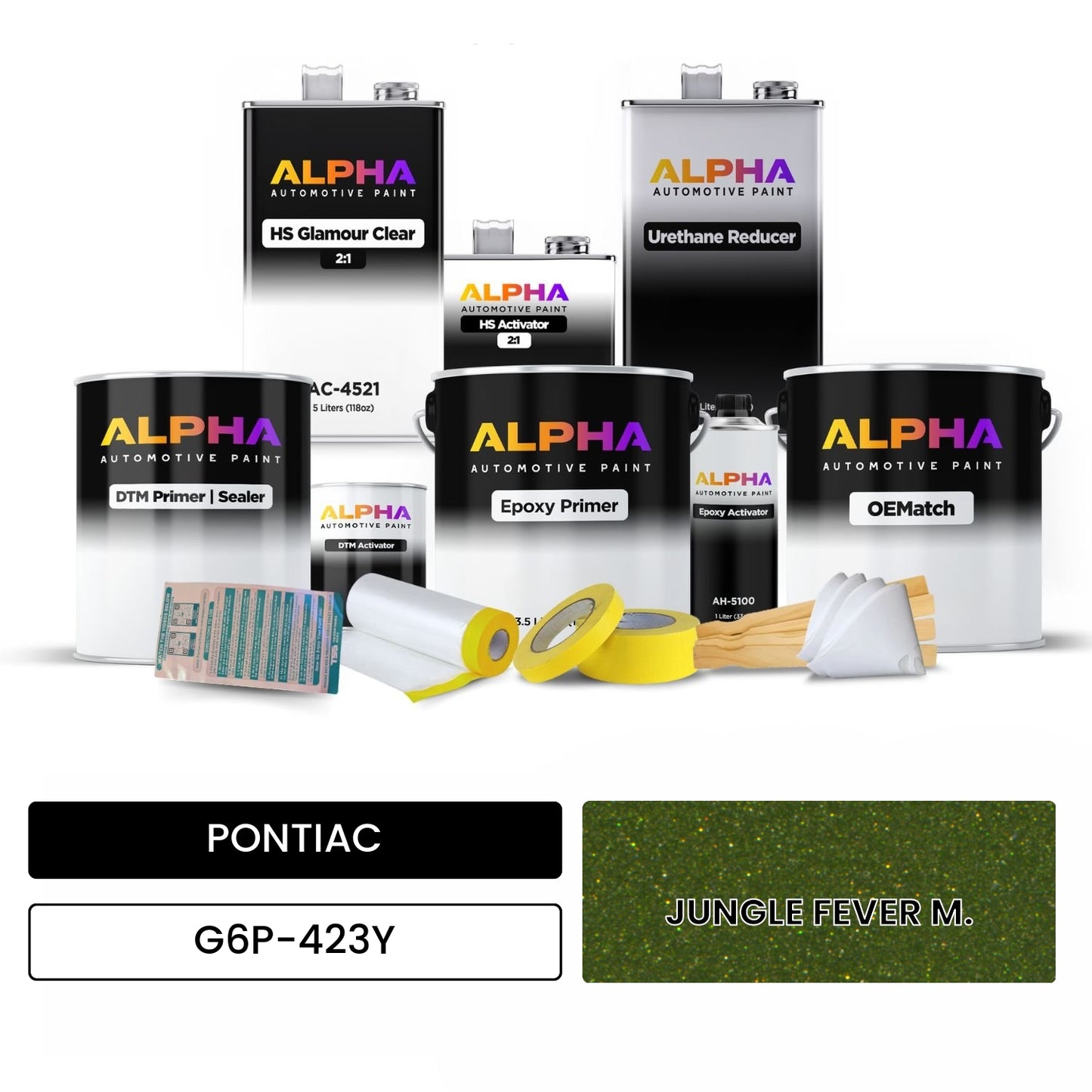 PONTIAC JUNGLE FEVER M. G6P-423Y OEMatch Vehicle Paint Kit