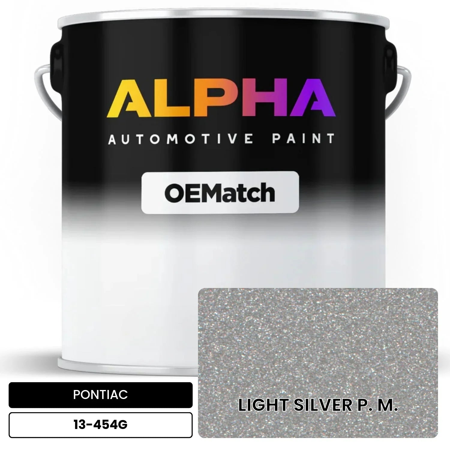 PONTIAC LIGHT SILVER P. M. 13-454G OEMatch Basecoat