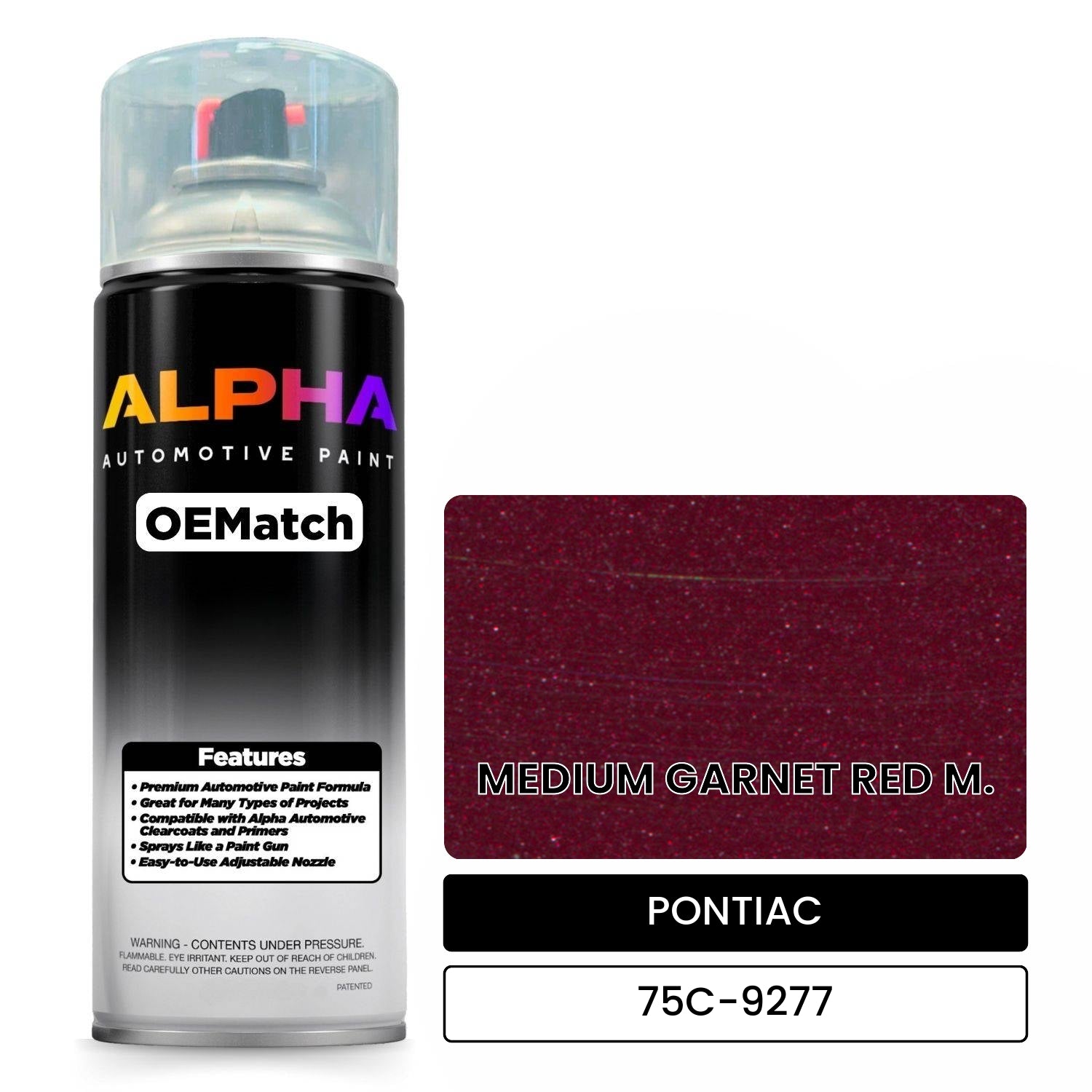PONTIAC MEDIUM GARNET RED M. 75C-9277 OEMatch Spraycan